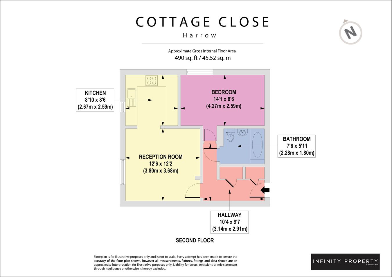 9, Blake House, Cottage Close, Harrow floorplan