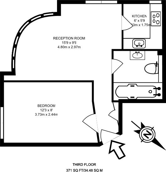 3, 333, Chelsea Cloisters, London floorplan