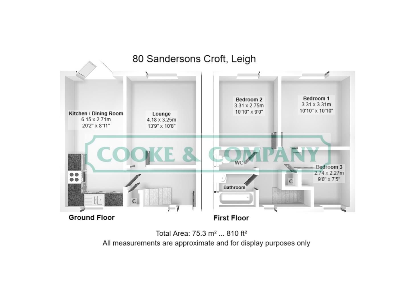 Sandersons Croft, Leigh floorplan