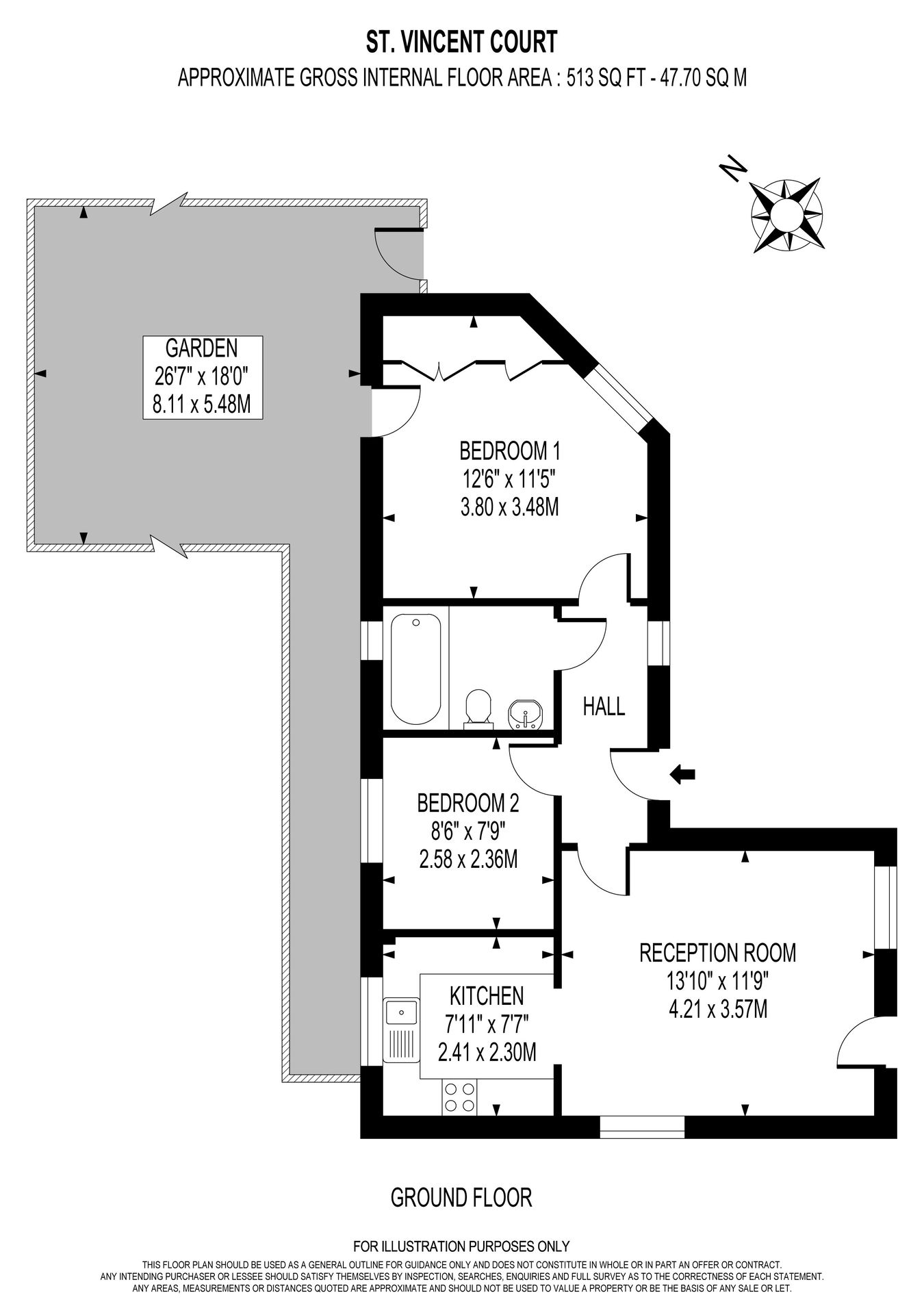 St Vincent Court, Station Avenue, Walton-on-Thames floorplan