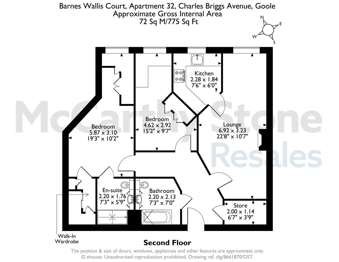 32 Barnes Wallis Court, Charles Briggs Avenue, Goole floorplan