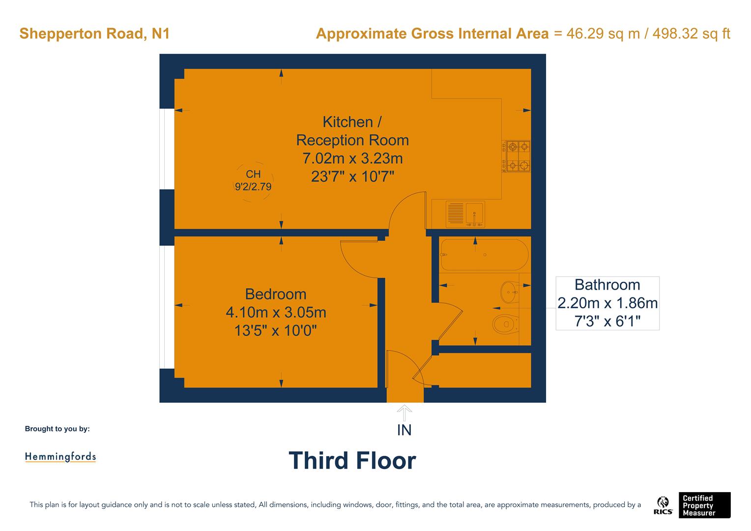 Flat 13, 73, Shepperton Road, London floorplan