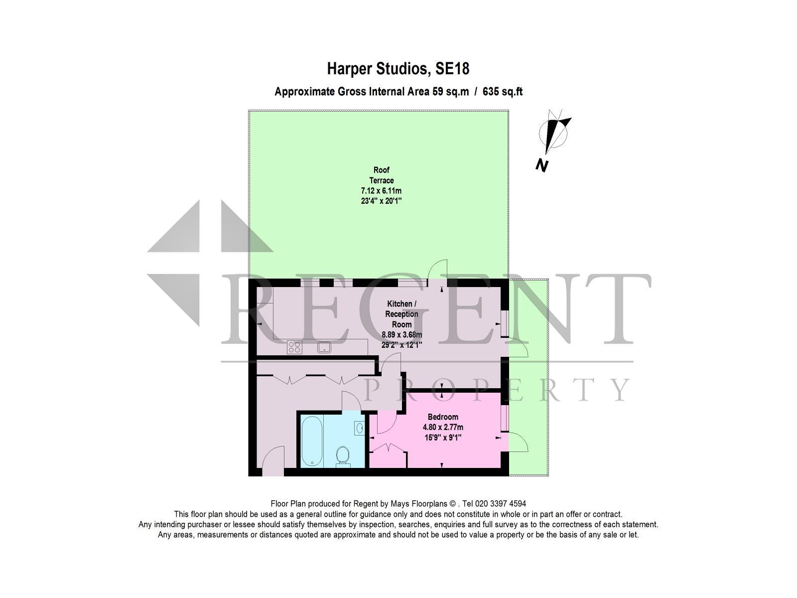 1 Bedrooms Flat to rent in Harper Studios, Love Lane SE18