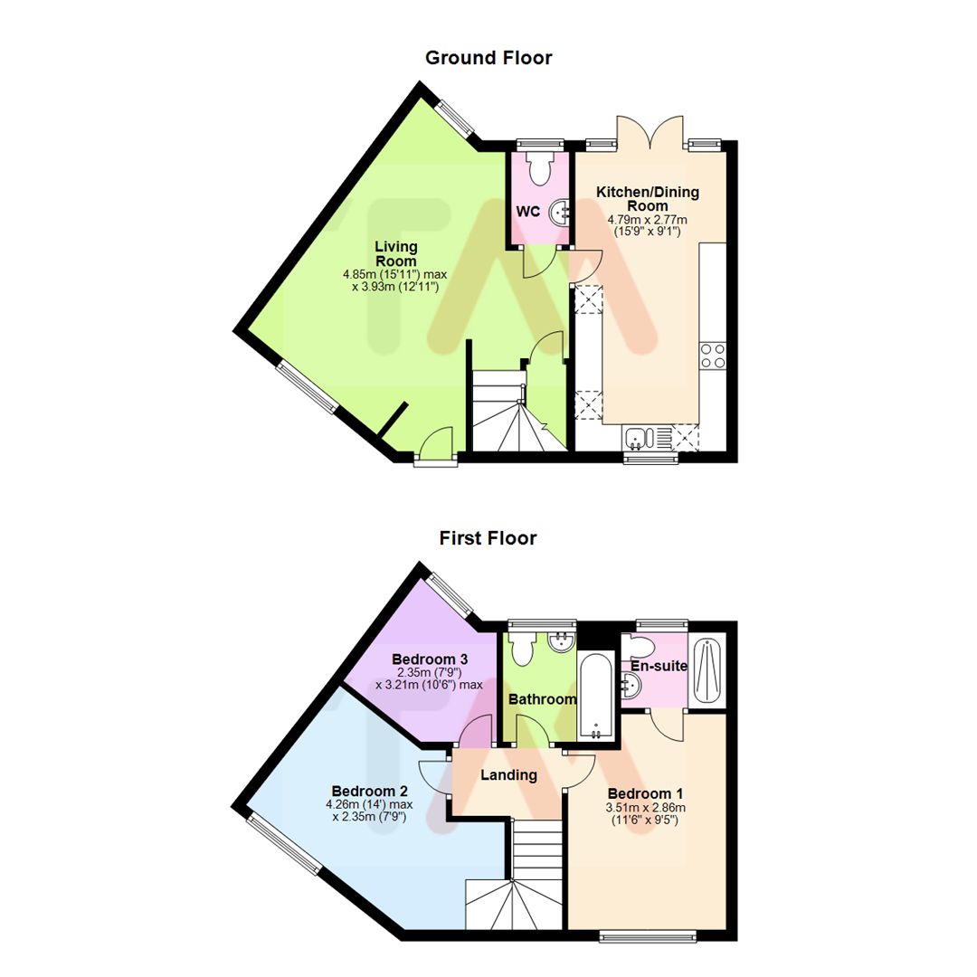 3 Bedrooms Semi-detached house for sale in Rutherford Way, Biggleswade SG18