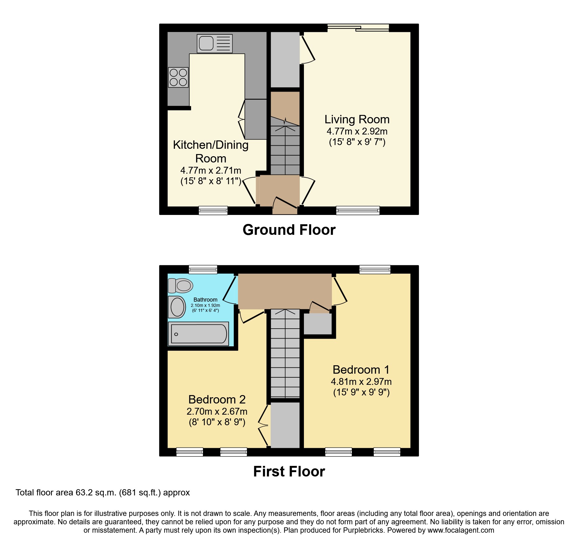 45, Loxwood Close, Feltham floorplan