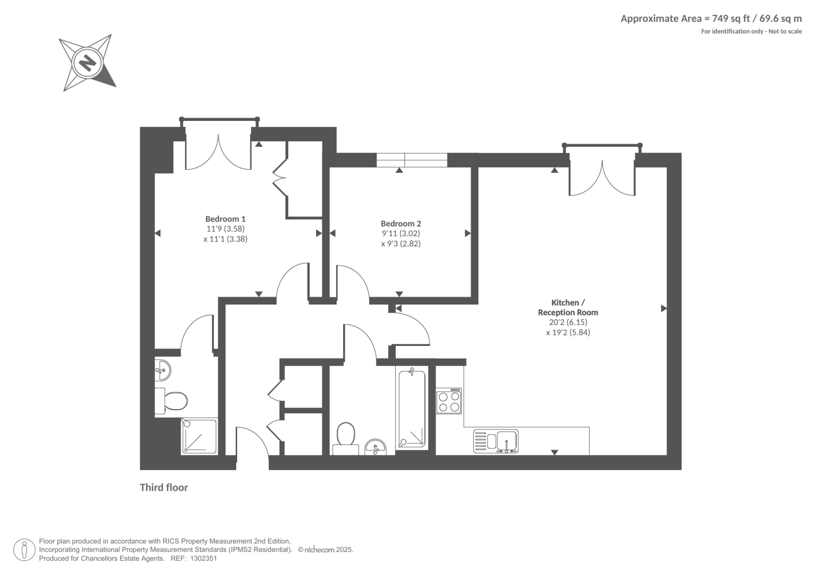 Flat 27 Damask Court,, Cleeve Way, Sutton floorplan