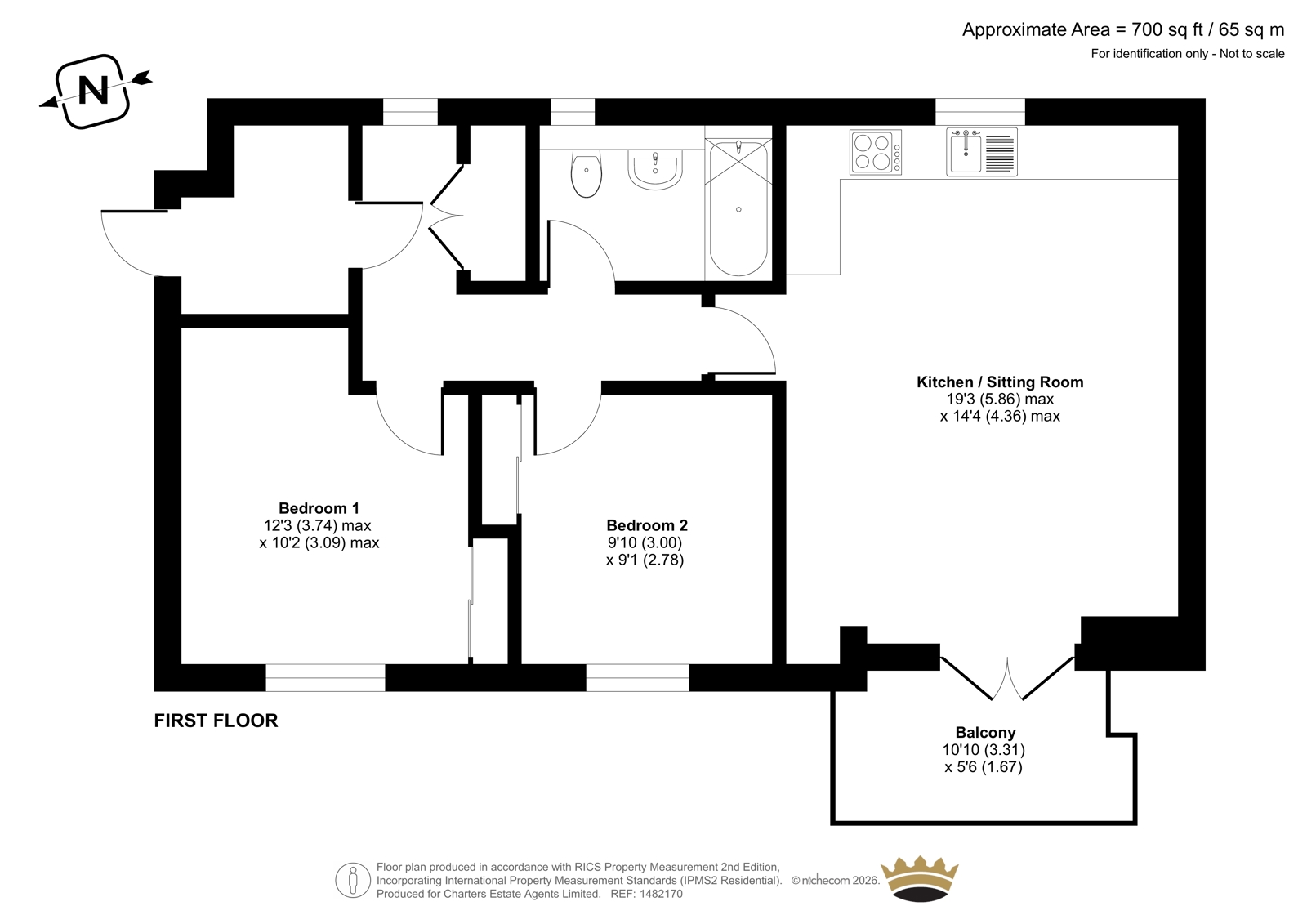 Flat 6, Deora Place, 113, Salvington Road, West Sussex floorplan