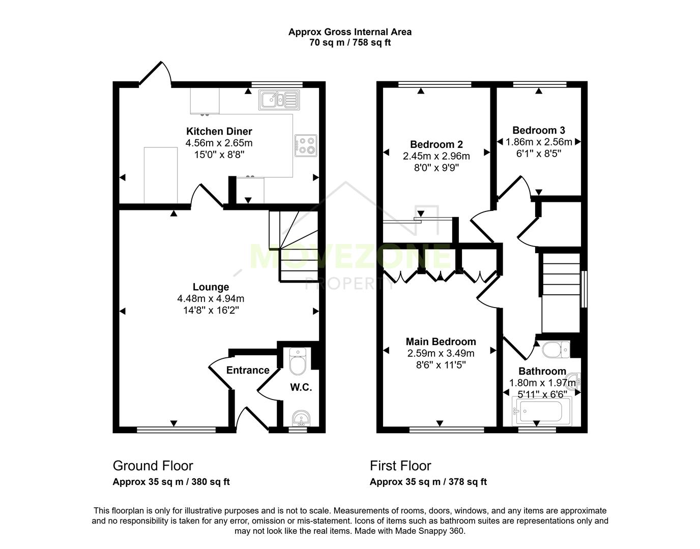 45, Furzehill Square, St. Mary Cray Orpington floorplan