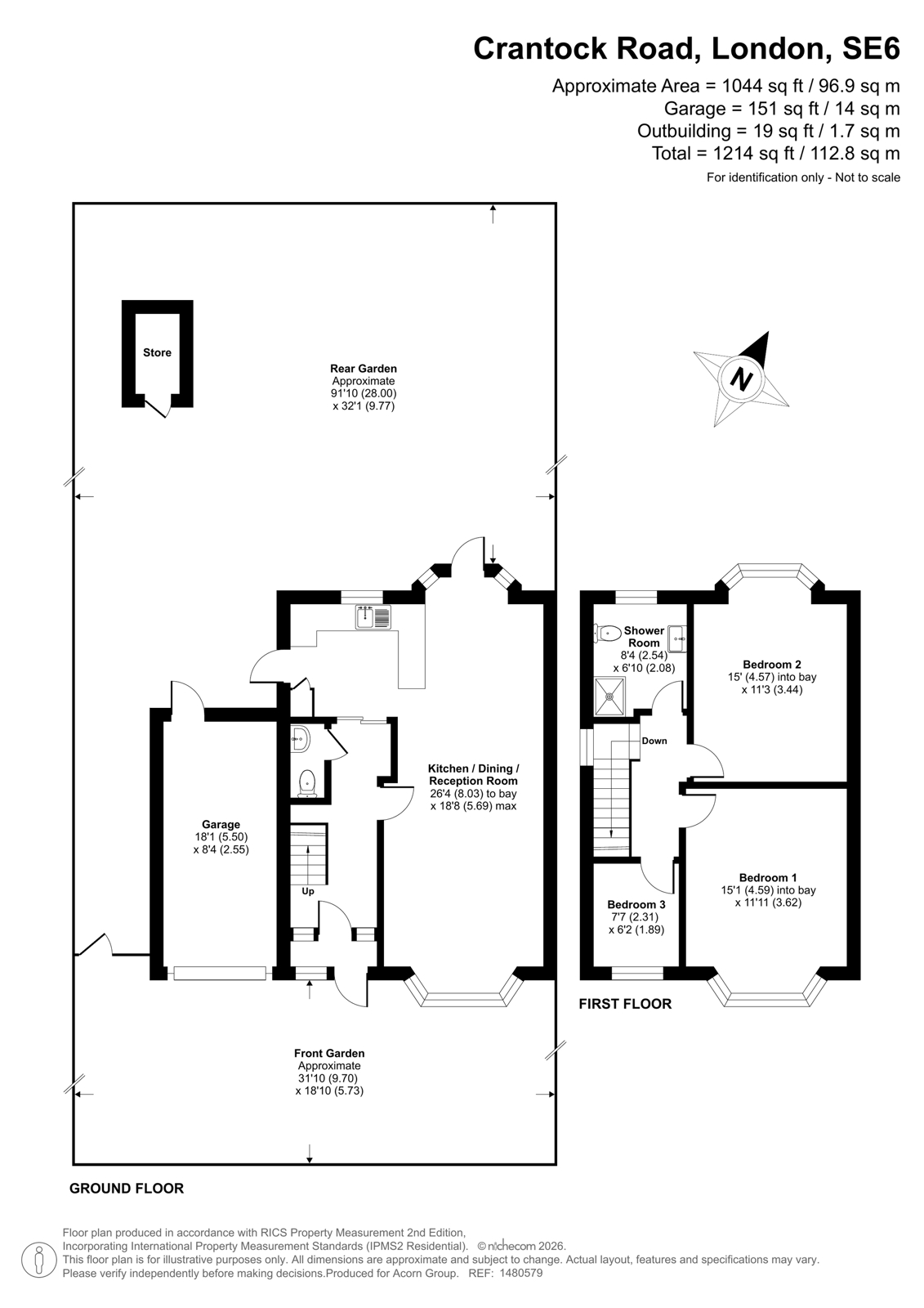 61, Crantock Road, London floorplan