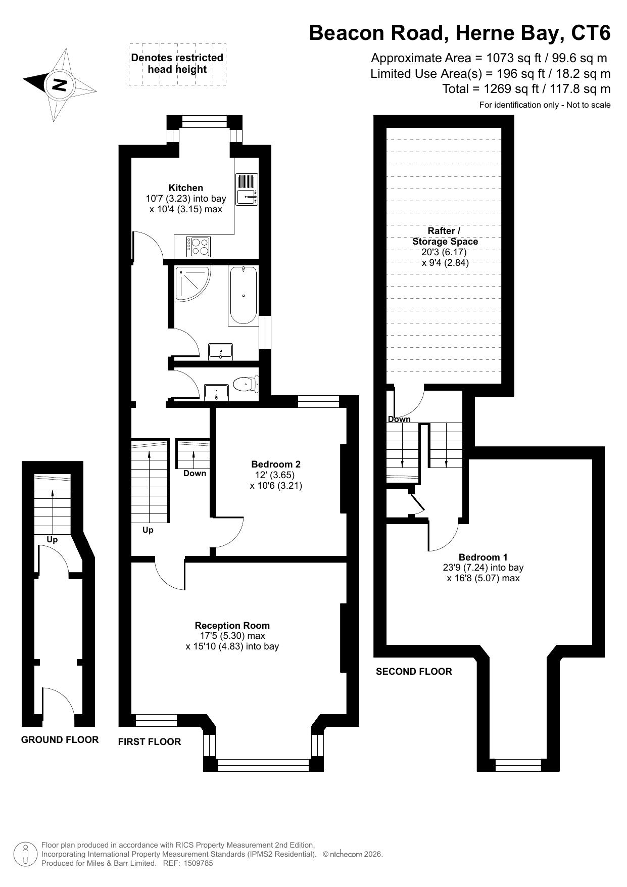 Top Floor Flat, 18, Beacon Road, Herne Bay floorplan