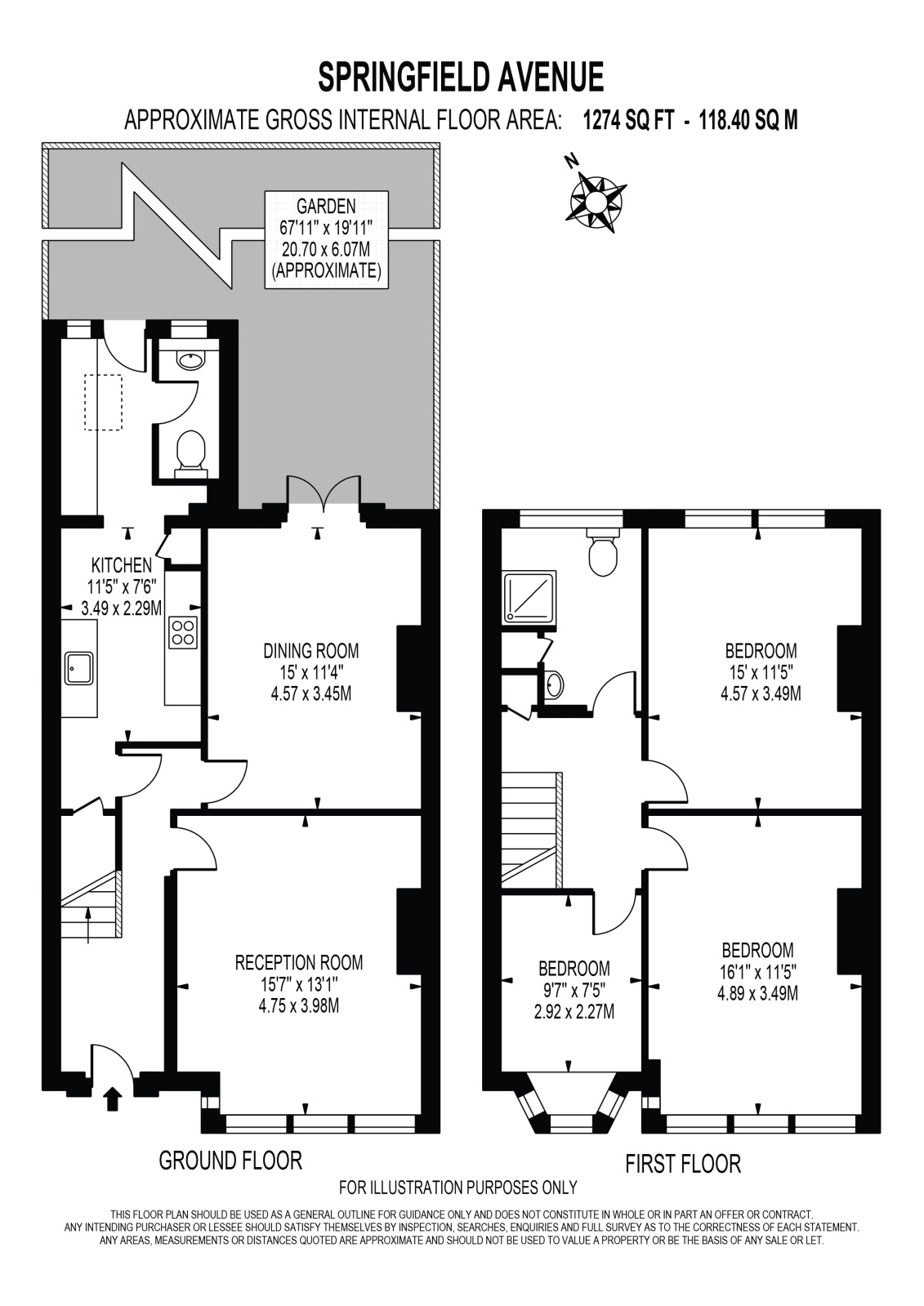 115, Springfield Avenue, London floorplan