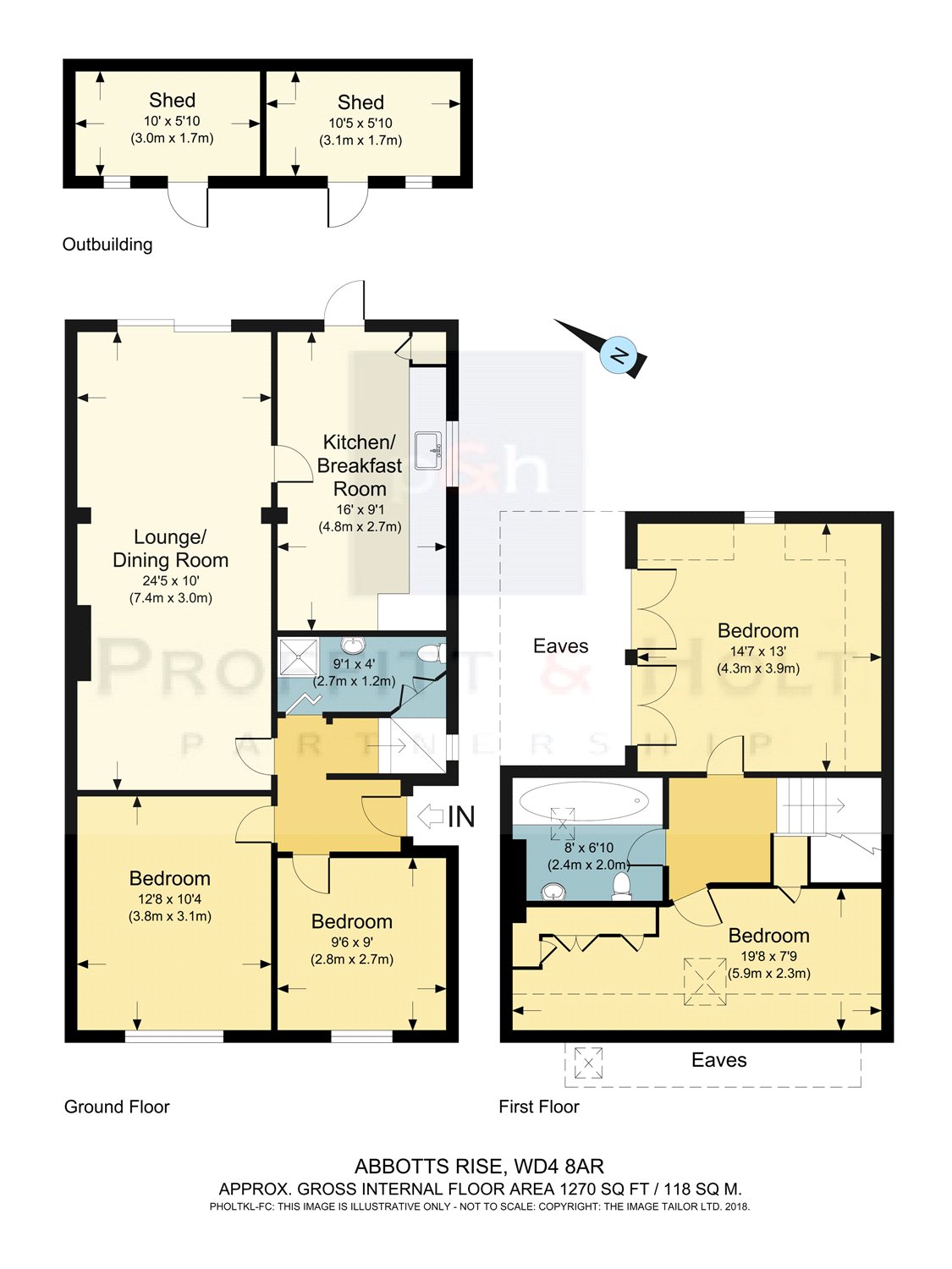 4 Bedrooms Semi-detached bungalow to rent in Abbots Rise, Kings Langley WD4