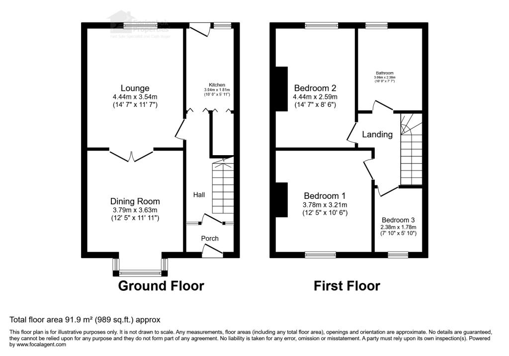 22, Ellesmere Road, Wigan floorplan