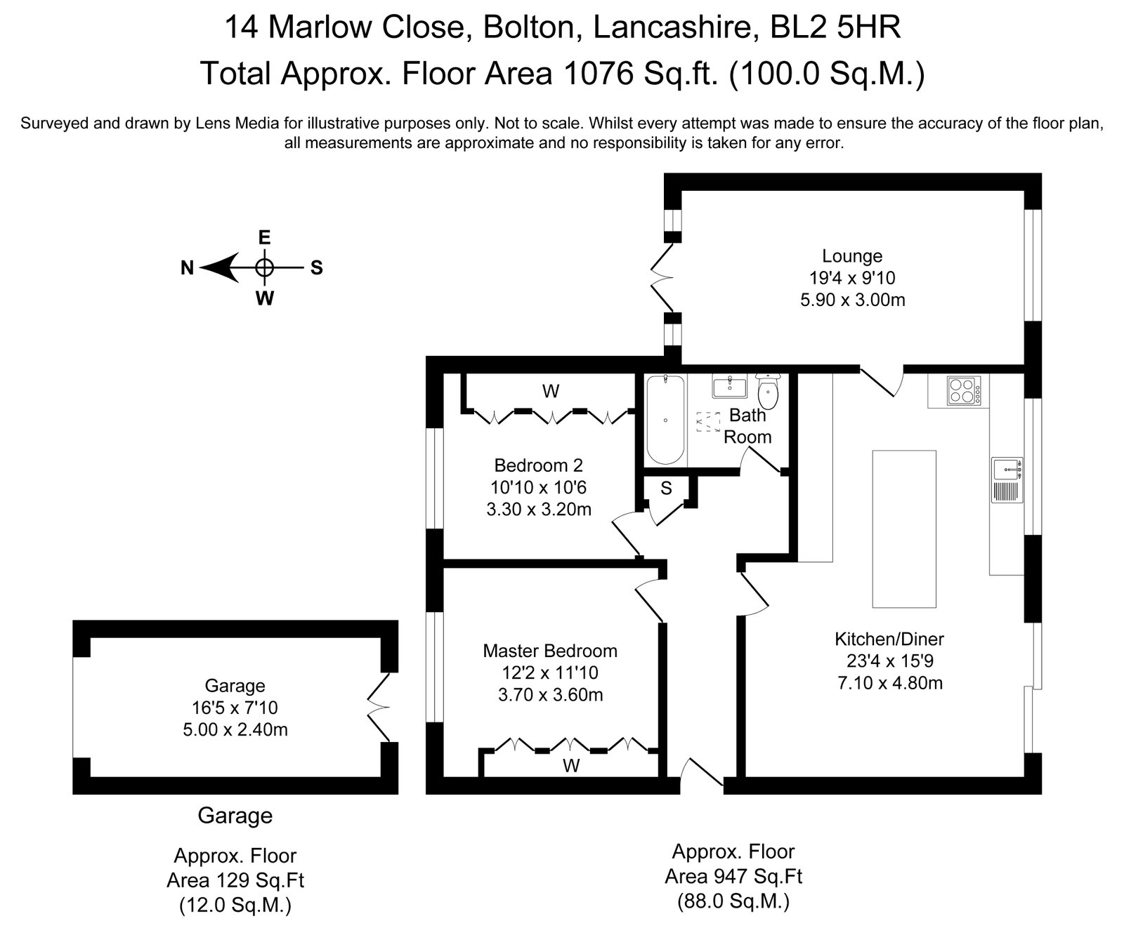 14, Marlow Close, Bolton floorplan