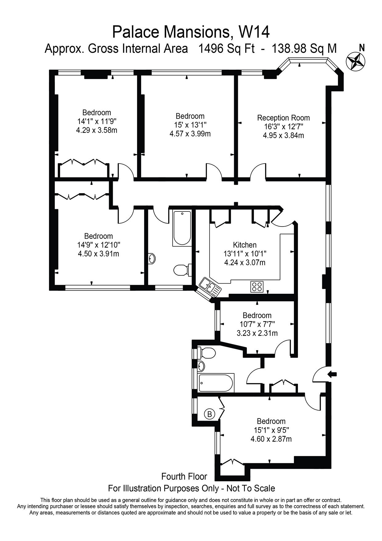Flat 29, Palace Mansions, London floorplan