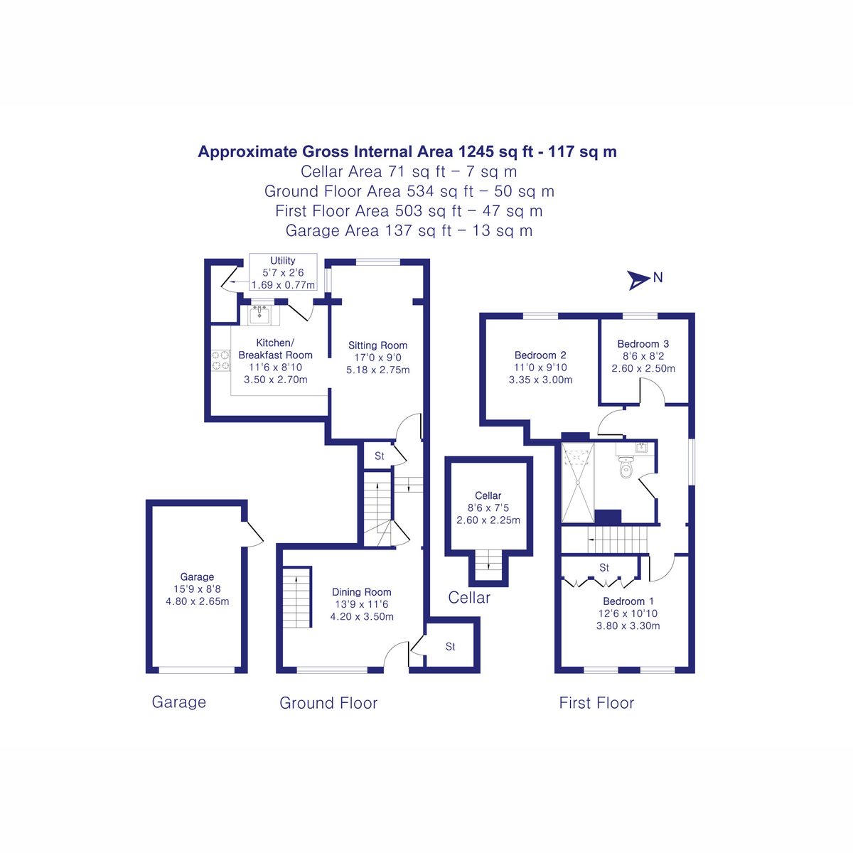 17, Temple Street, Brill floorplan