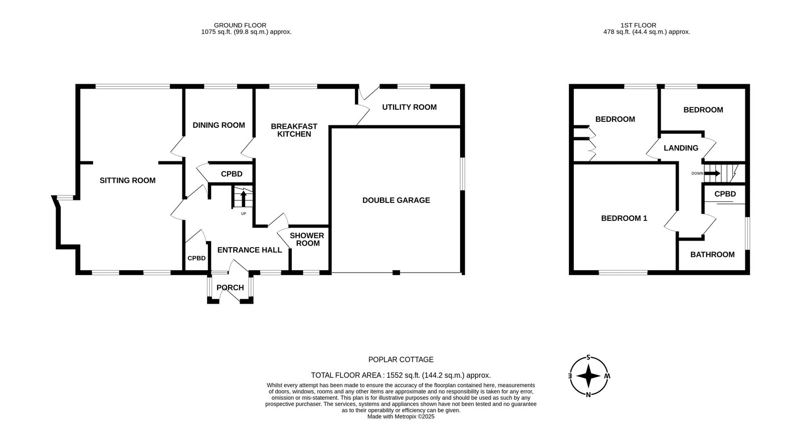 Poplar Cottage, Drake Street, Malvern floorplan