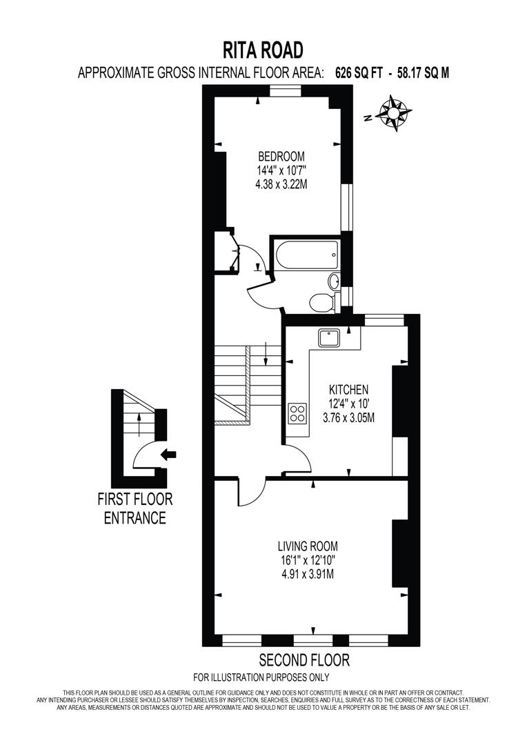 Rita Road, London floorplan