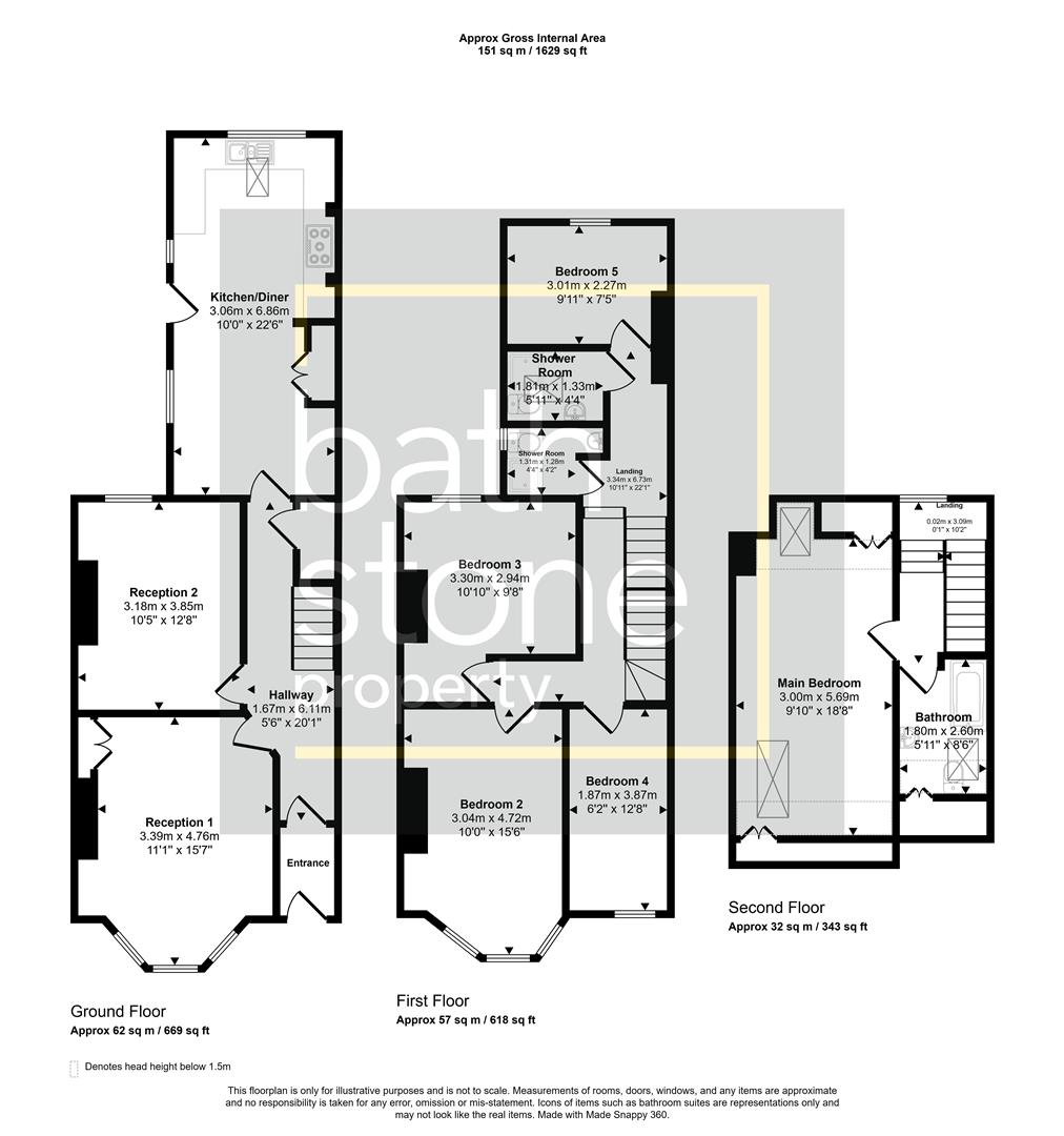 2, Milton Avenue, Bath floorplan