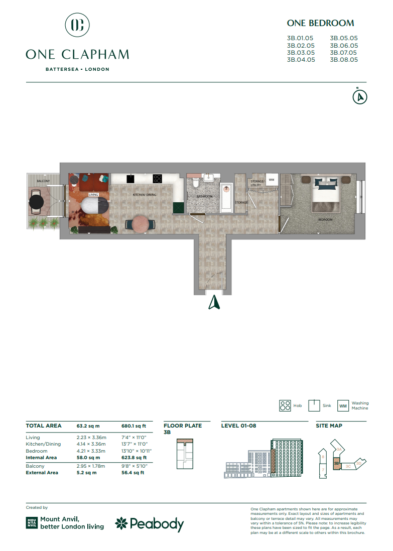 One Clapham Junction, London floorplan