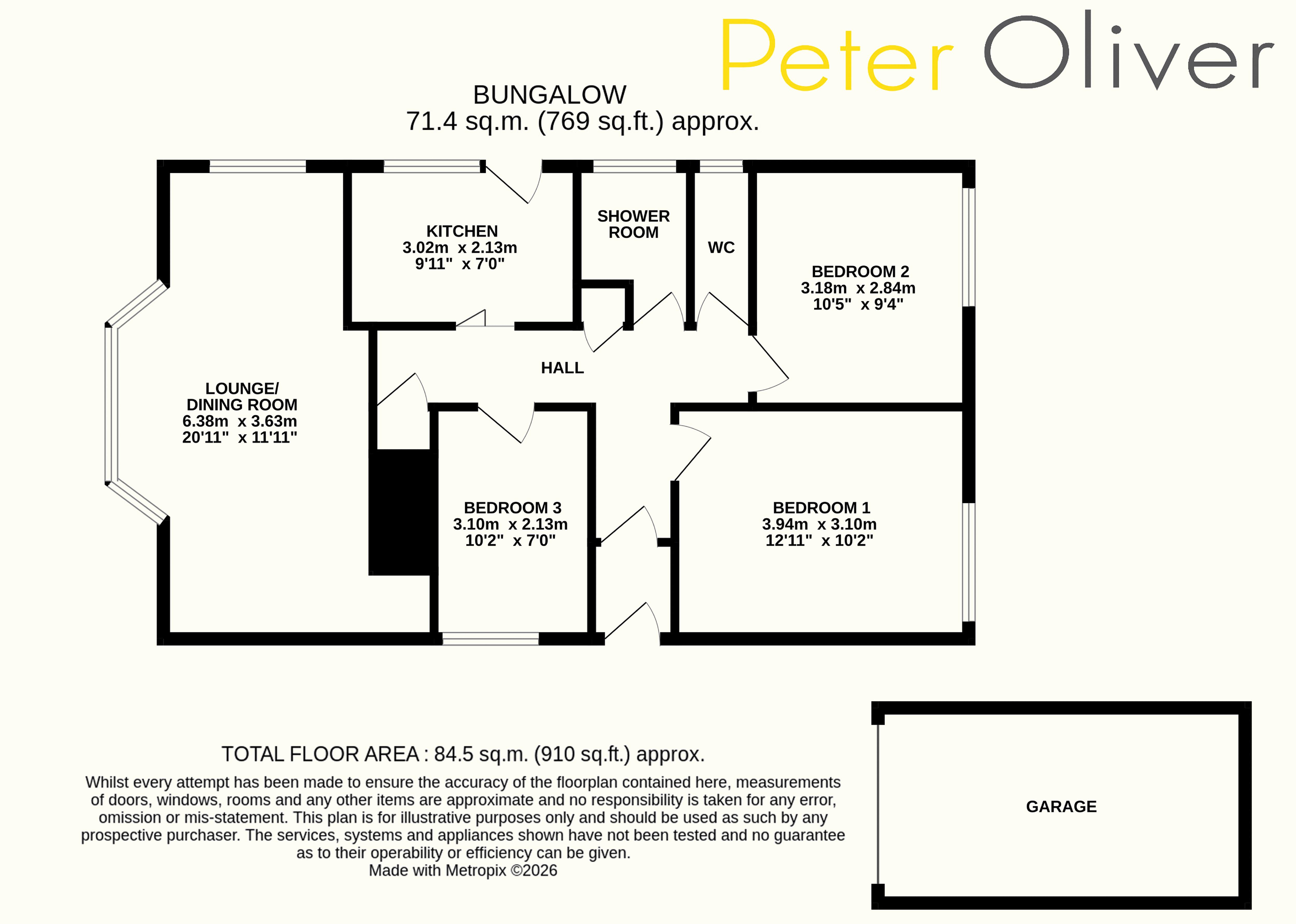 52, Swaines Way, Heathfield floorplan