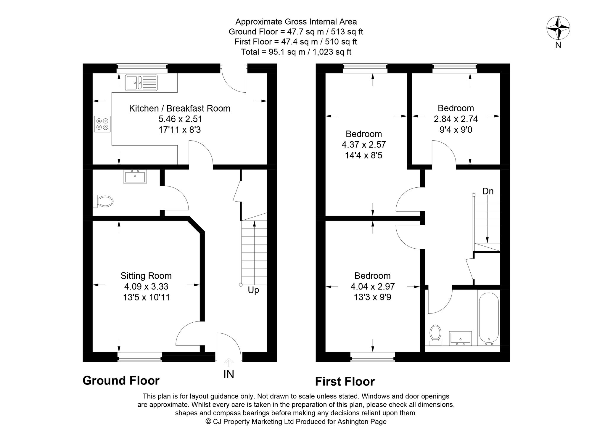 5 Wallace Green Way, Stevenage floorplan