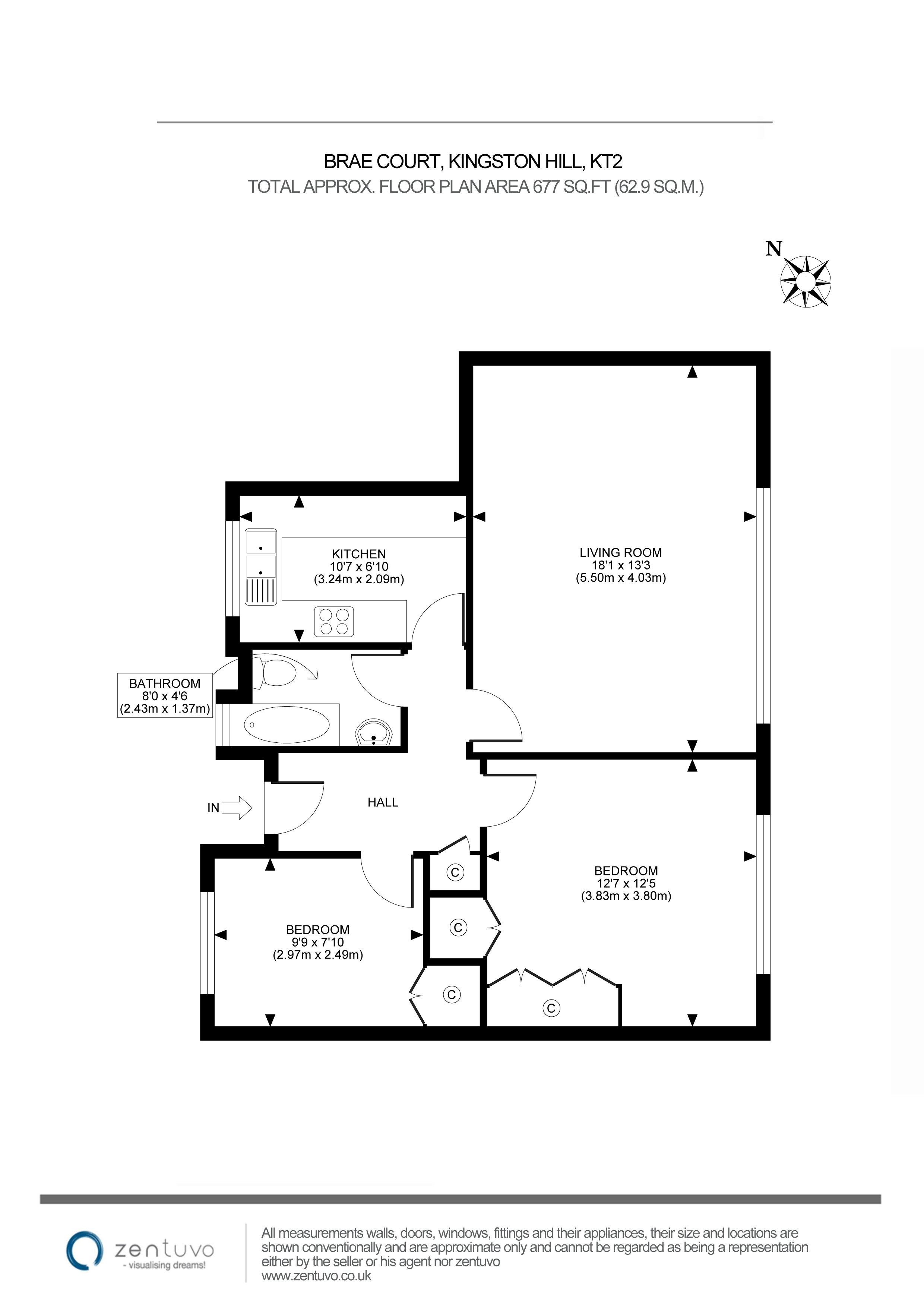 2 Bedrooms Flat to rent in Kingston Hill, Kingston Upon Thames KT2