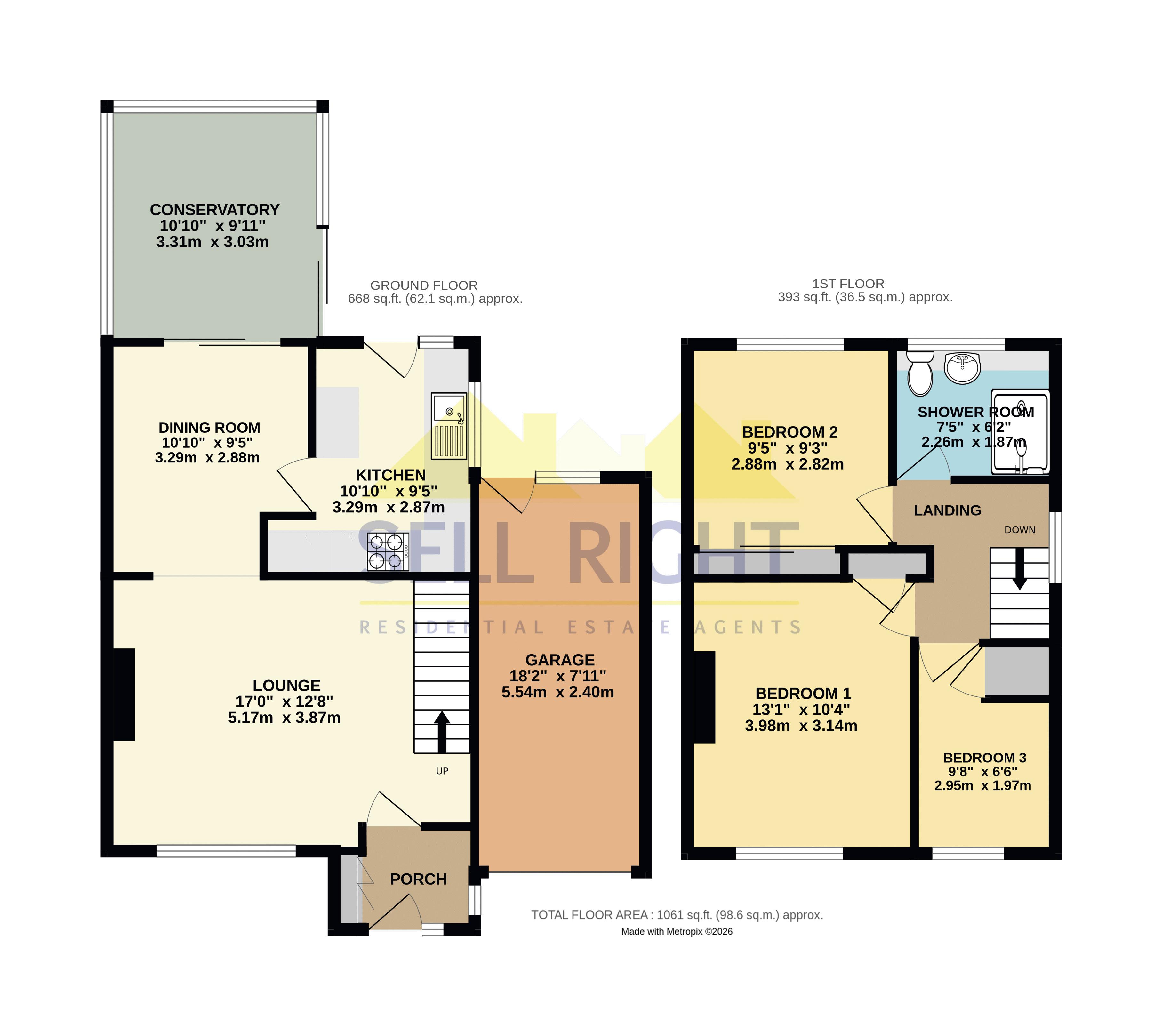 32, Milford Close, Pontypridd floorplan