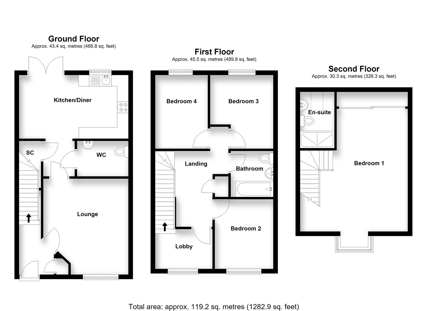 19, Lily Edge, Biggleswade floorplan