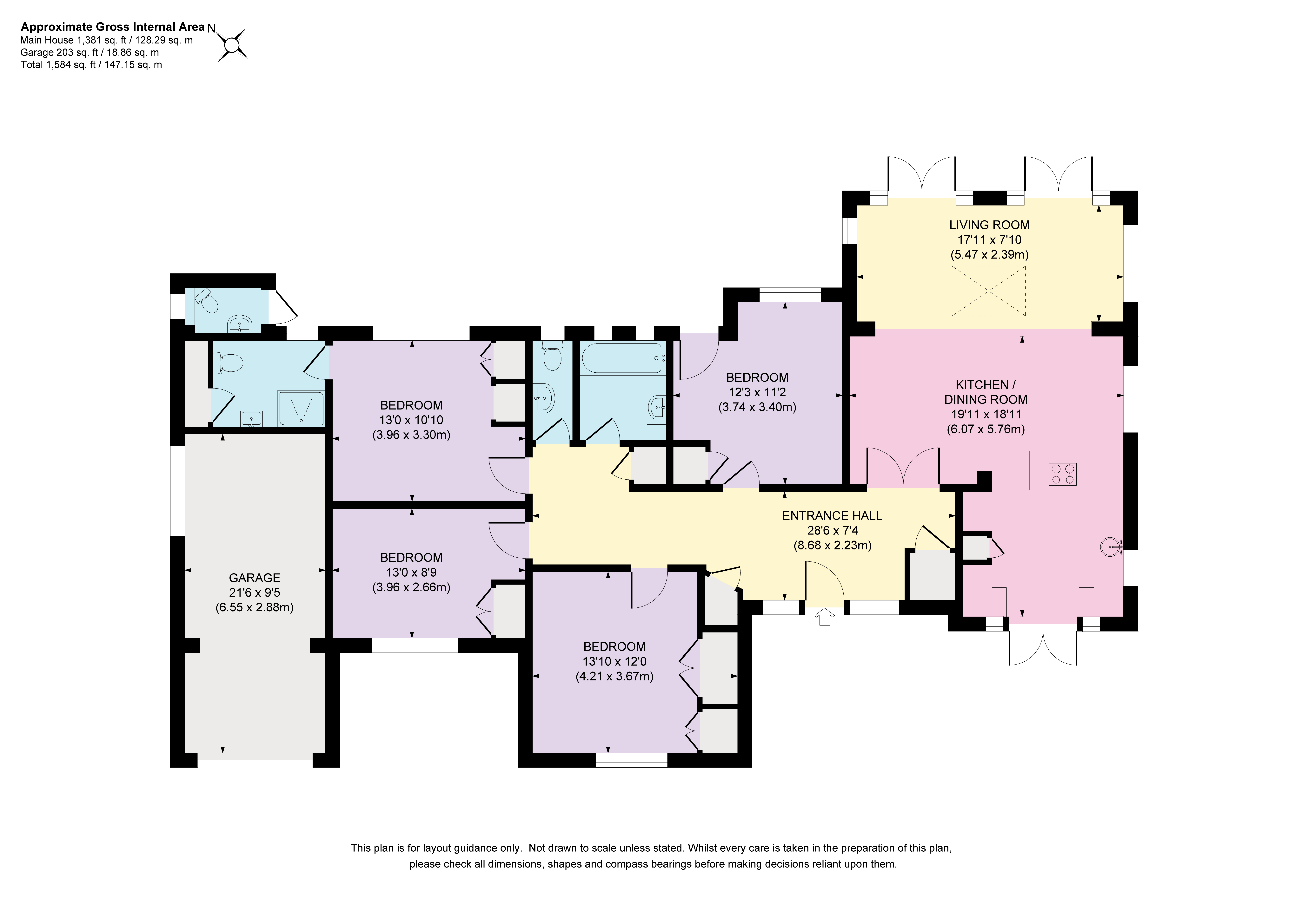 5, Watford Close, Guildford floorplan