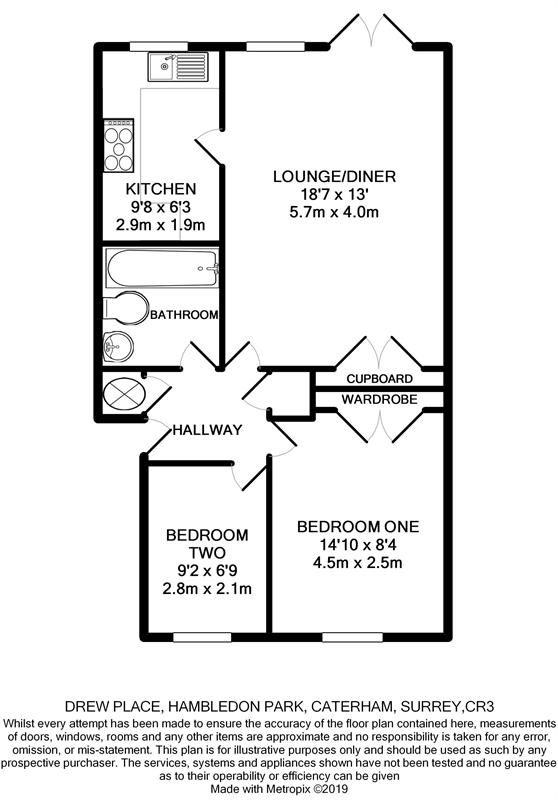 2 Bedrooms Flat for sale in Drew Place, Caterham CR3