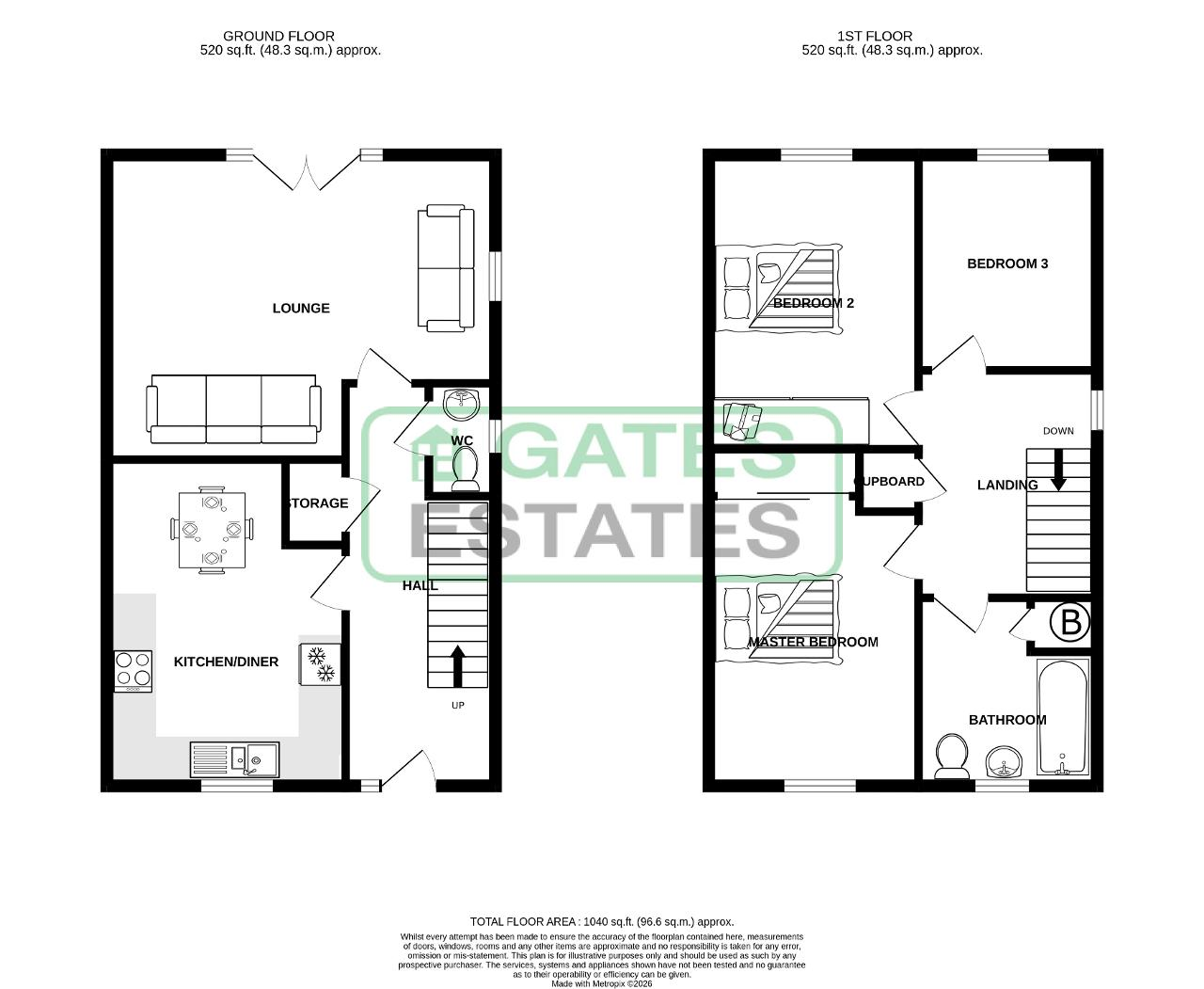11, Paddock View, Barnsley floorplan
