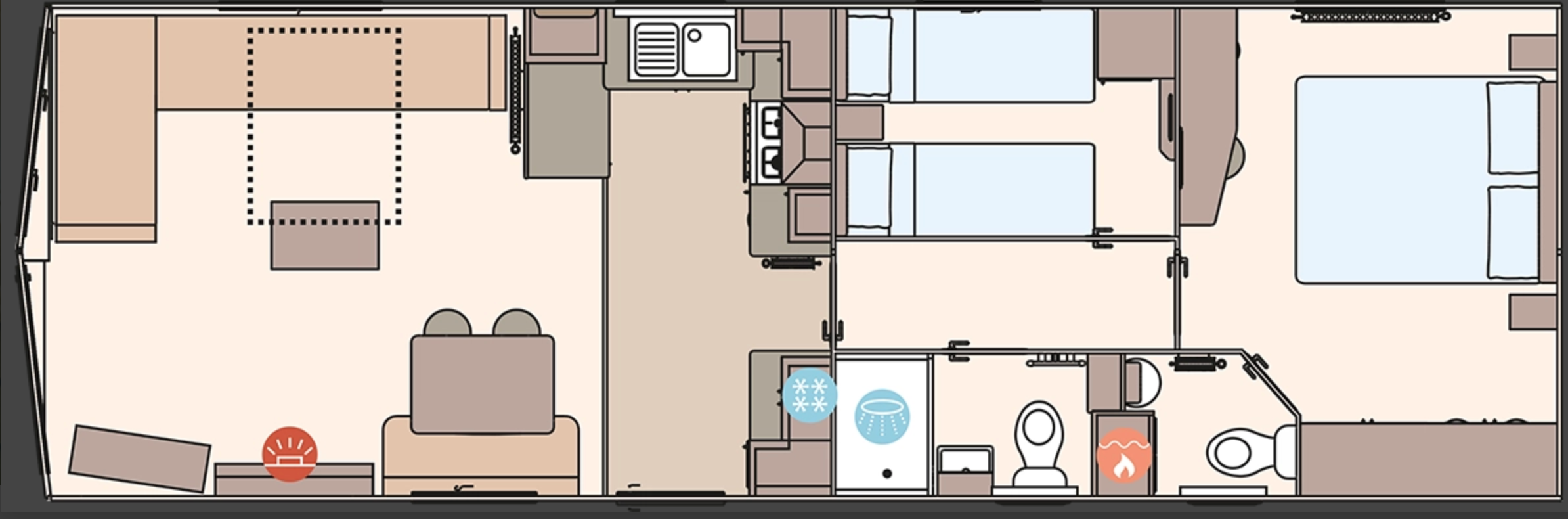 8, Burnt House Caravan Park, Whitby floorplan