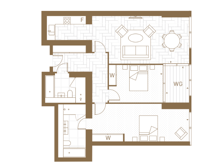 Apartment 7204 Landmark Pinnacle, 10 Marsh Wall, London floorplan