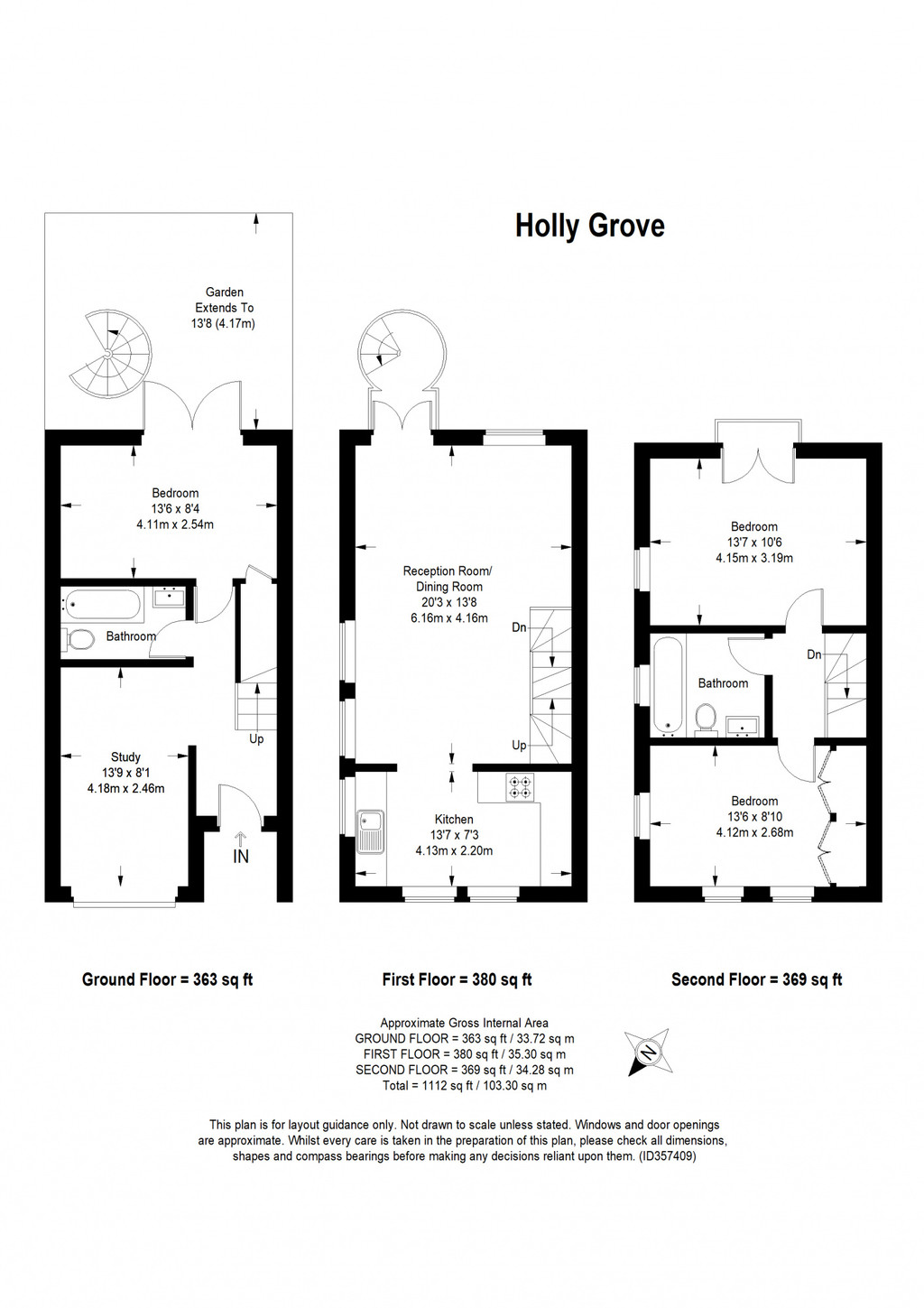 34, Holly Grove, Peckham Rye floorplan