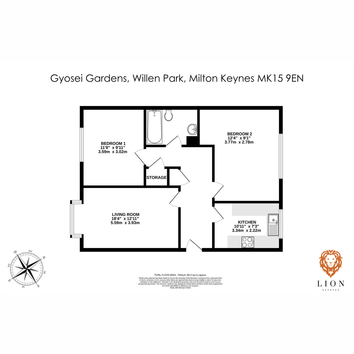 22, Gyosei Gardens, Milton Keynes floorplan