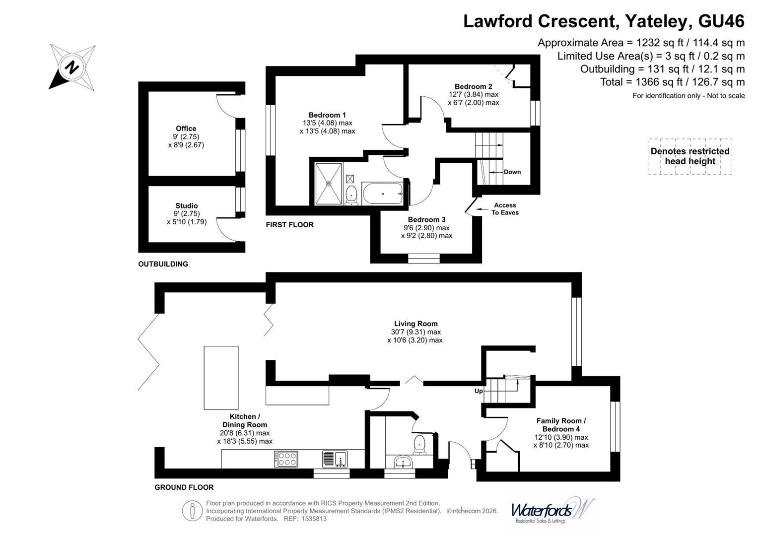 Lawford Crescent, Yateley floorplan