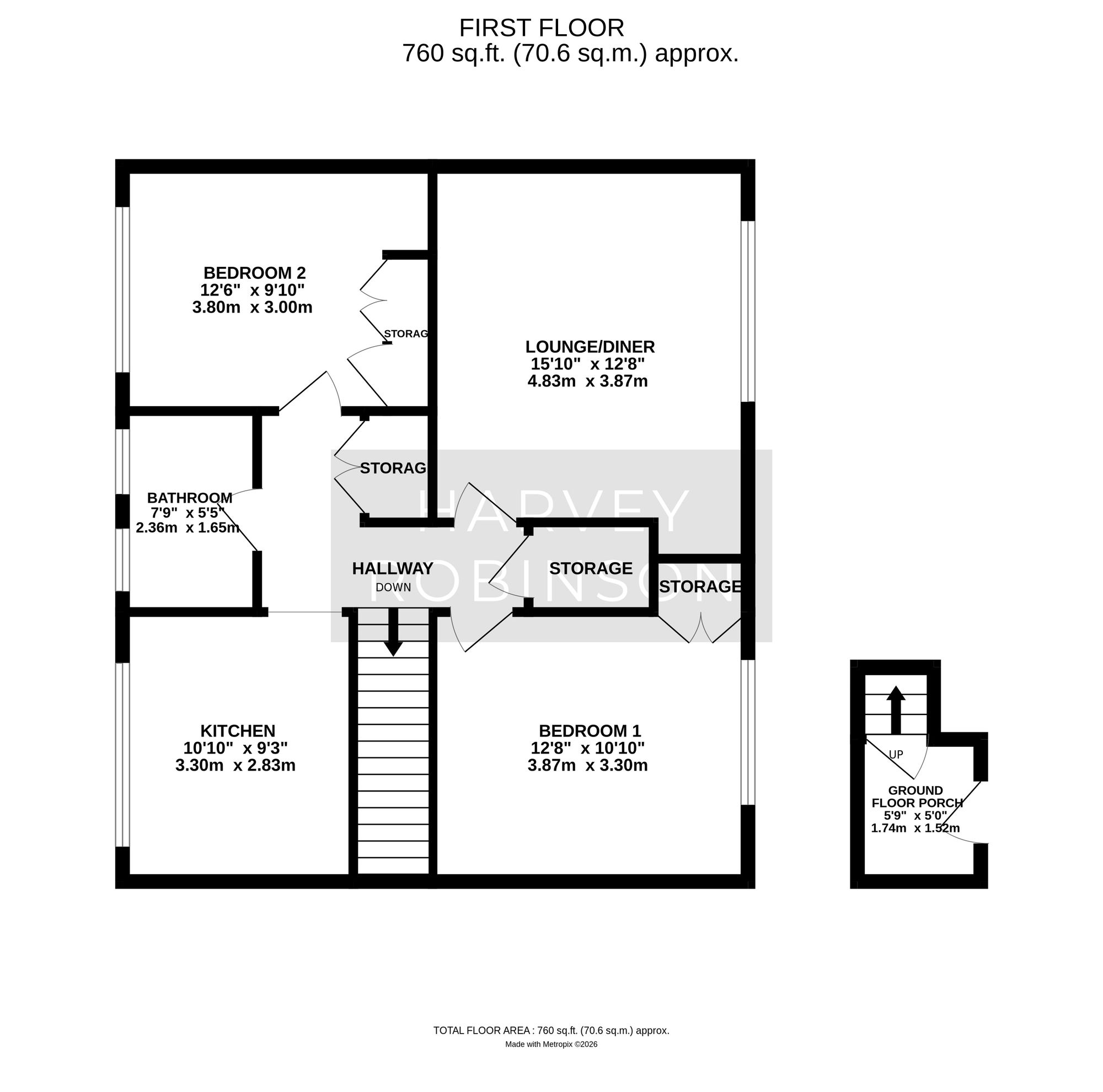 12 Chequers Close, Huntingdon floorplan