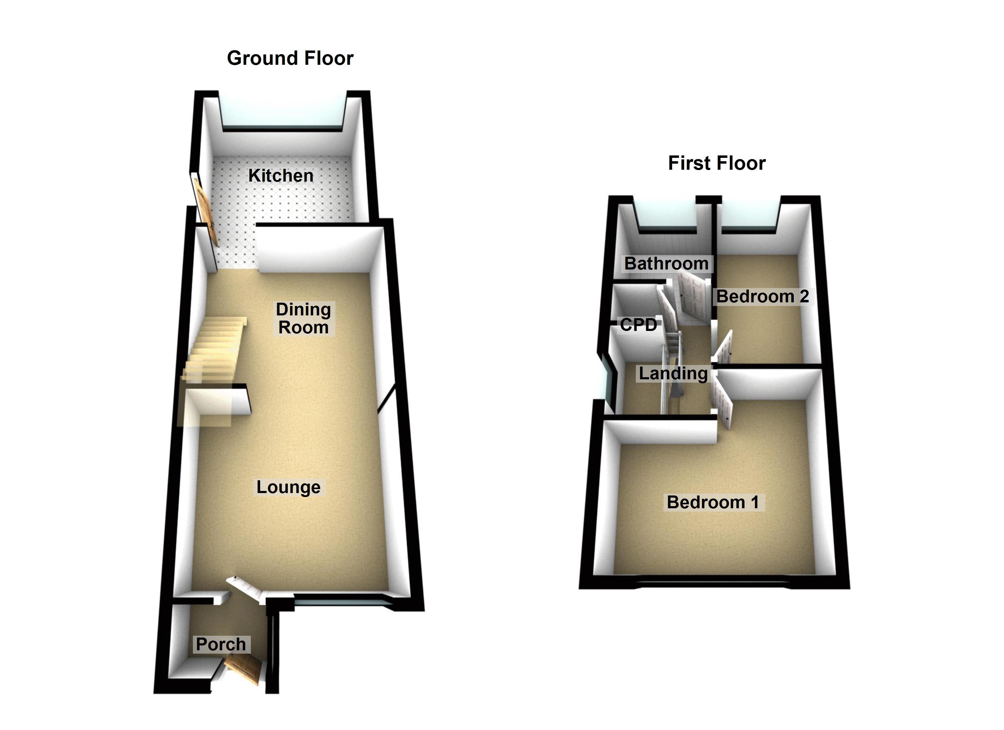 2 Bedrooms Town house to rent in Hanover Street, Castleton, Rochdale OL11