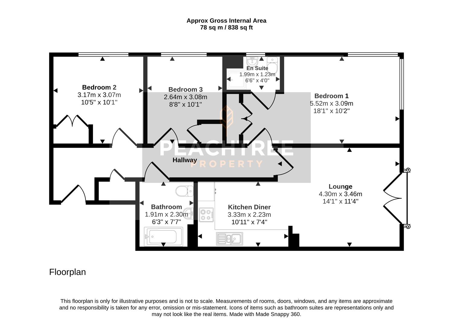 1/3, 5, Mulberry Road, Renfrew floorplan