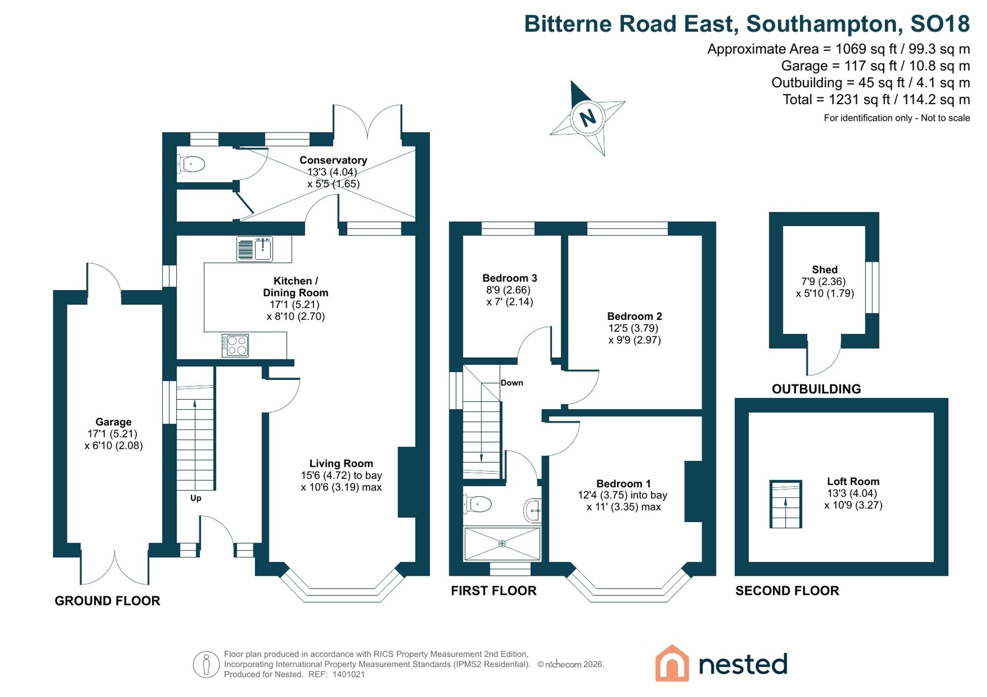 665 Bitterne Road East, Southampton floorplan