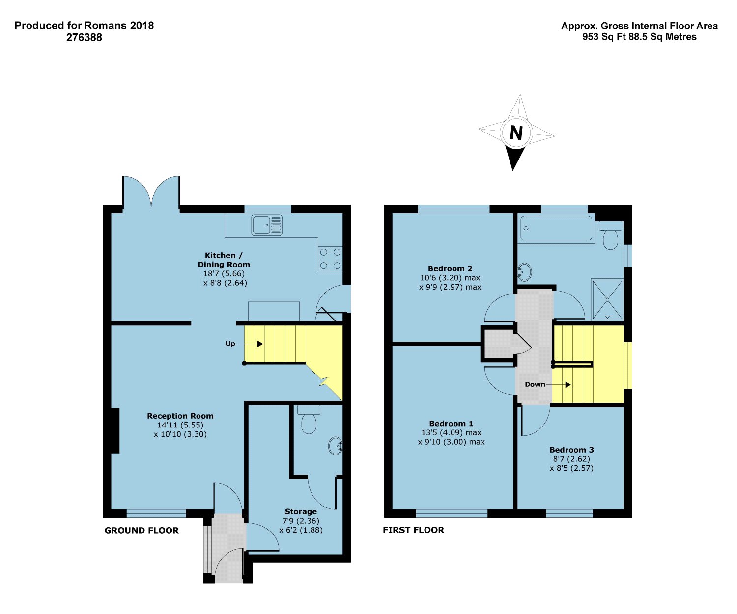 3 Bedrooms Semi-detached house for sale in Dunbar Drive, Woodley, Reading RG5