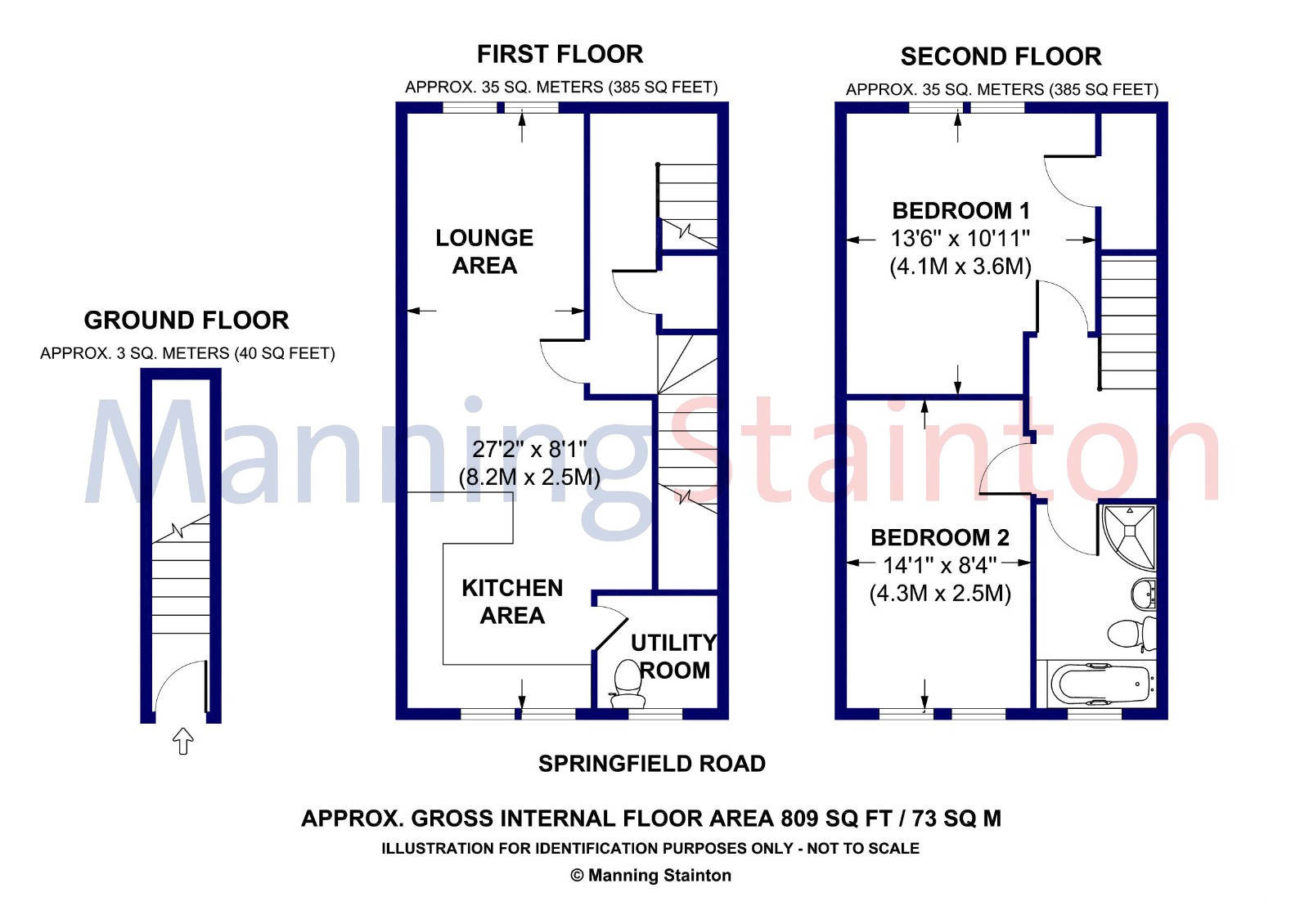 1B, Springfield Road, Leeds floorplan