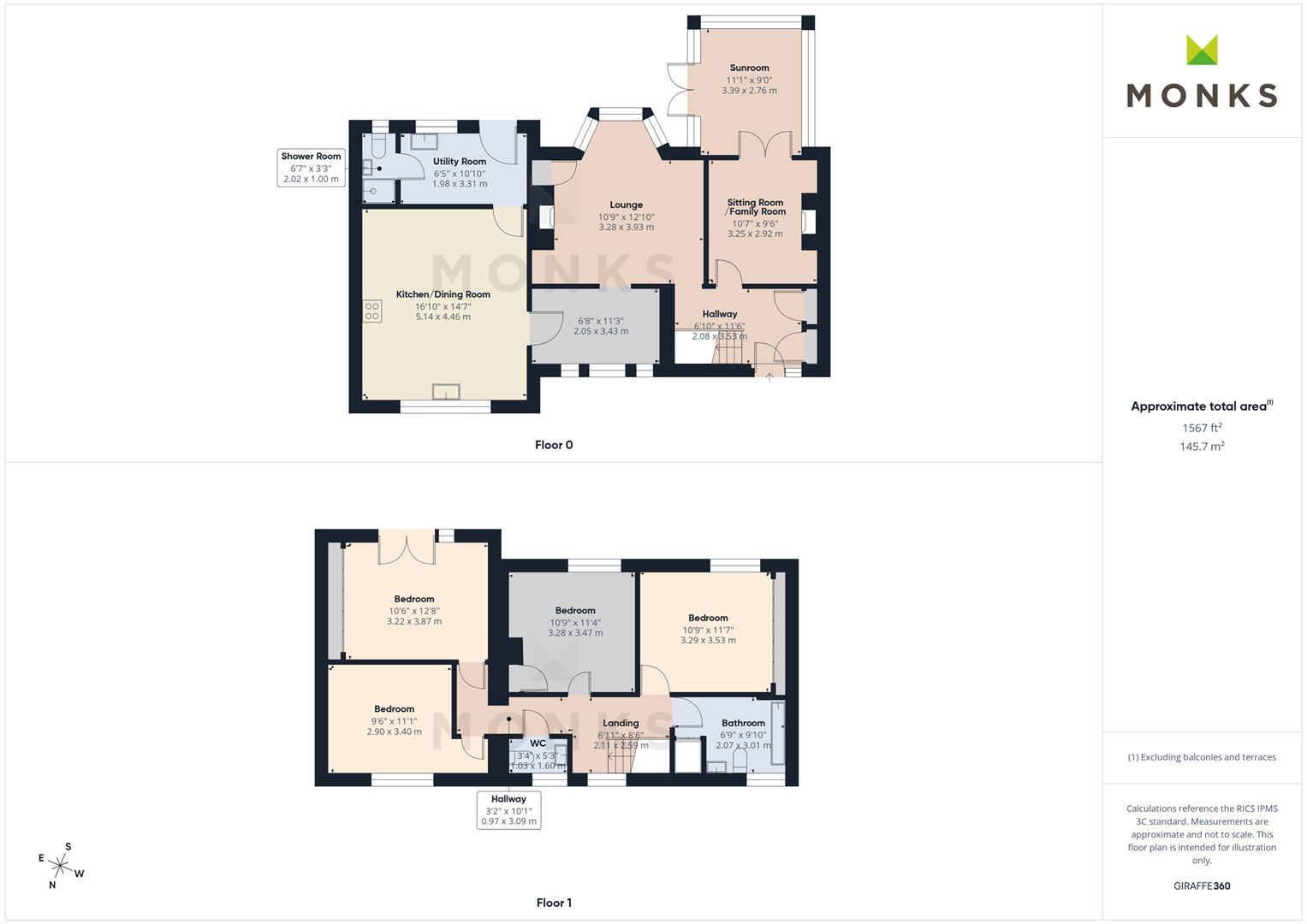1, The Glebelands, Shrewsbury floorplan