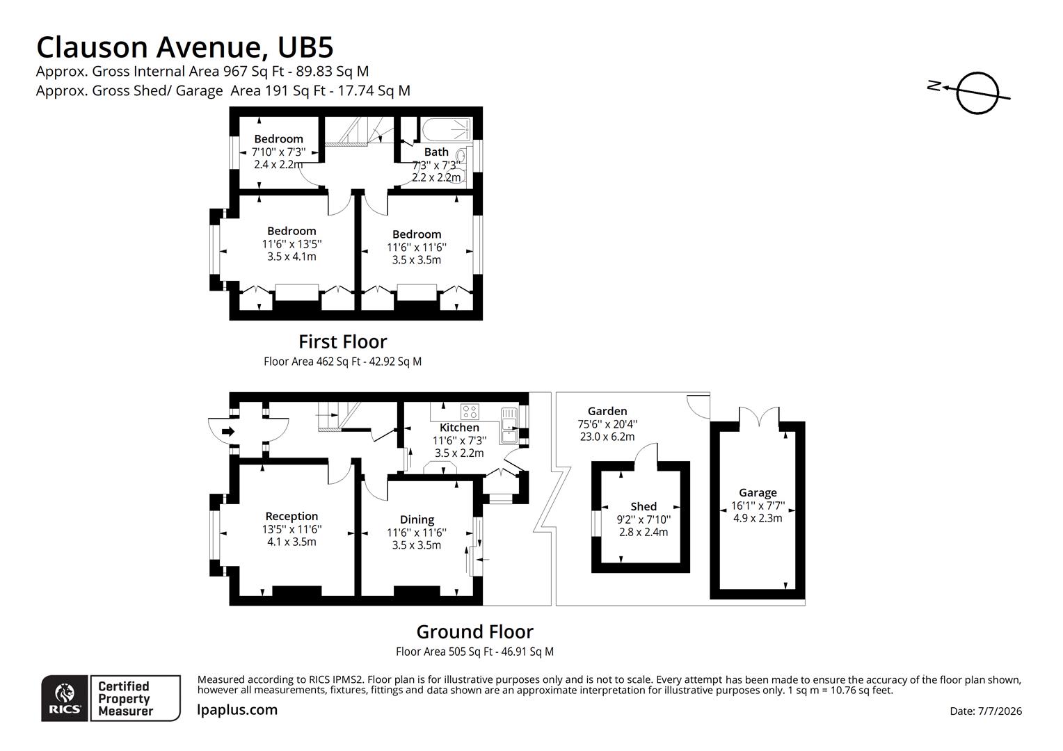 41, Clauson Avenue, Northolt floorplan