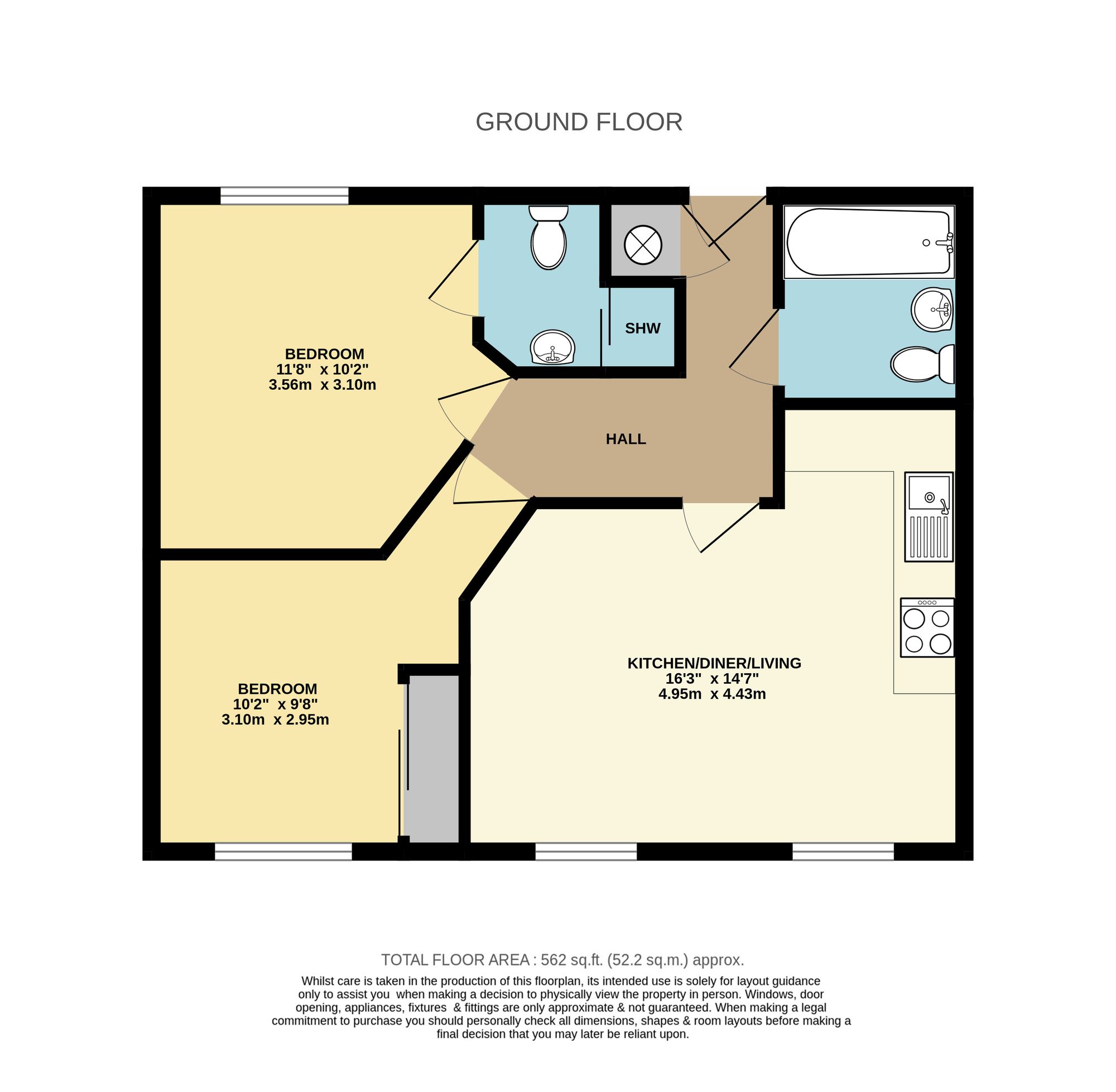 Flat 1, 85 Grove Road, Thornton Heath floorplan