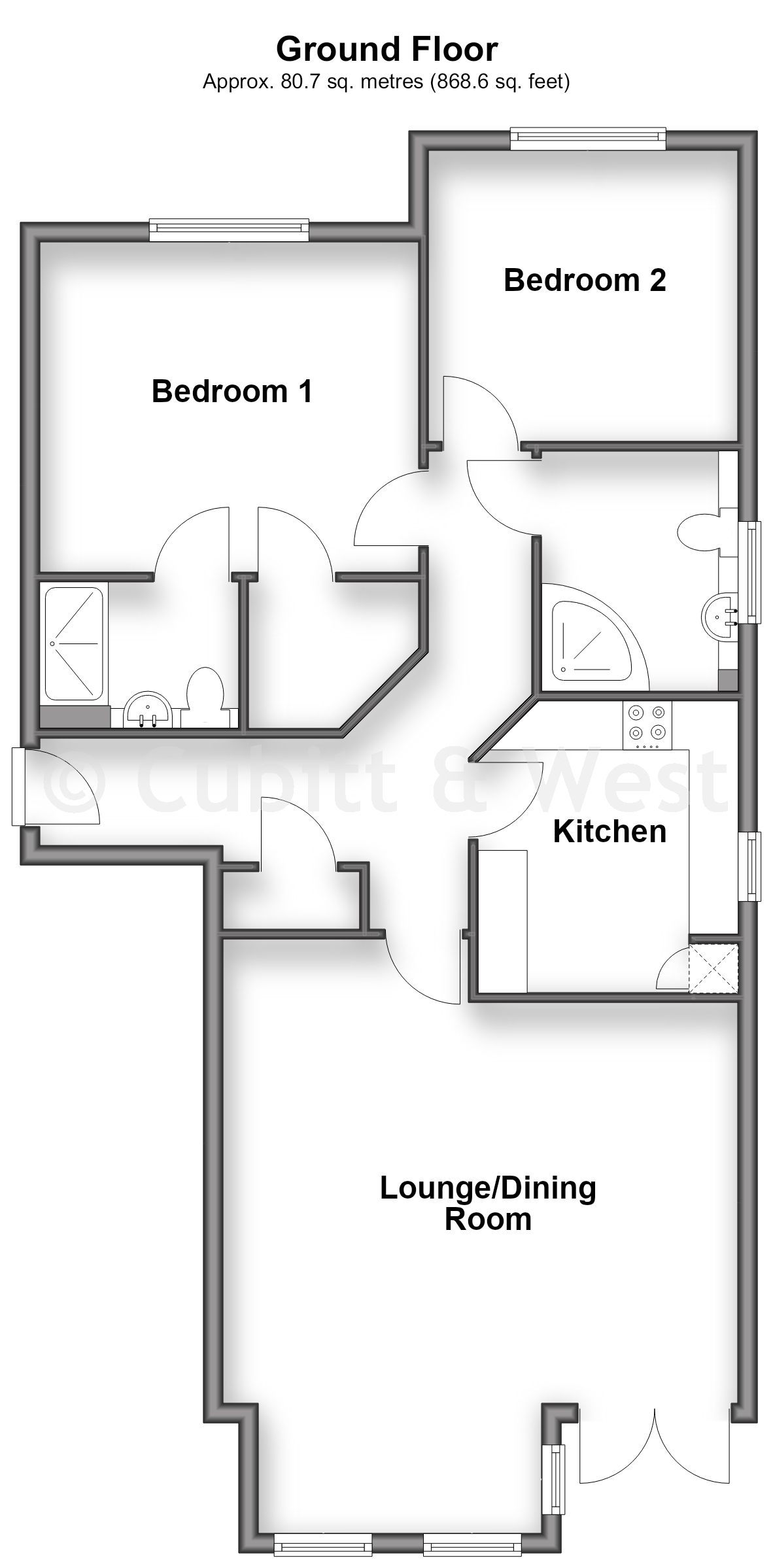 Seacroft Apartments, Sea Lane, East Preston floorplan