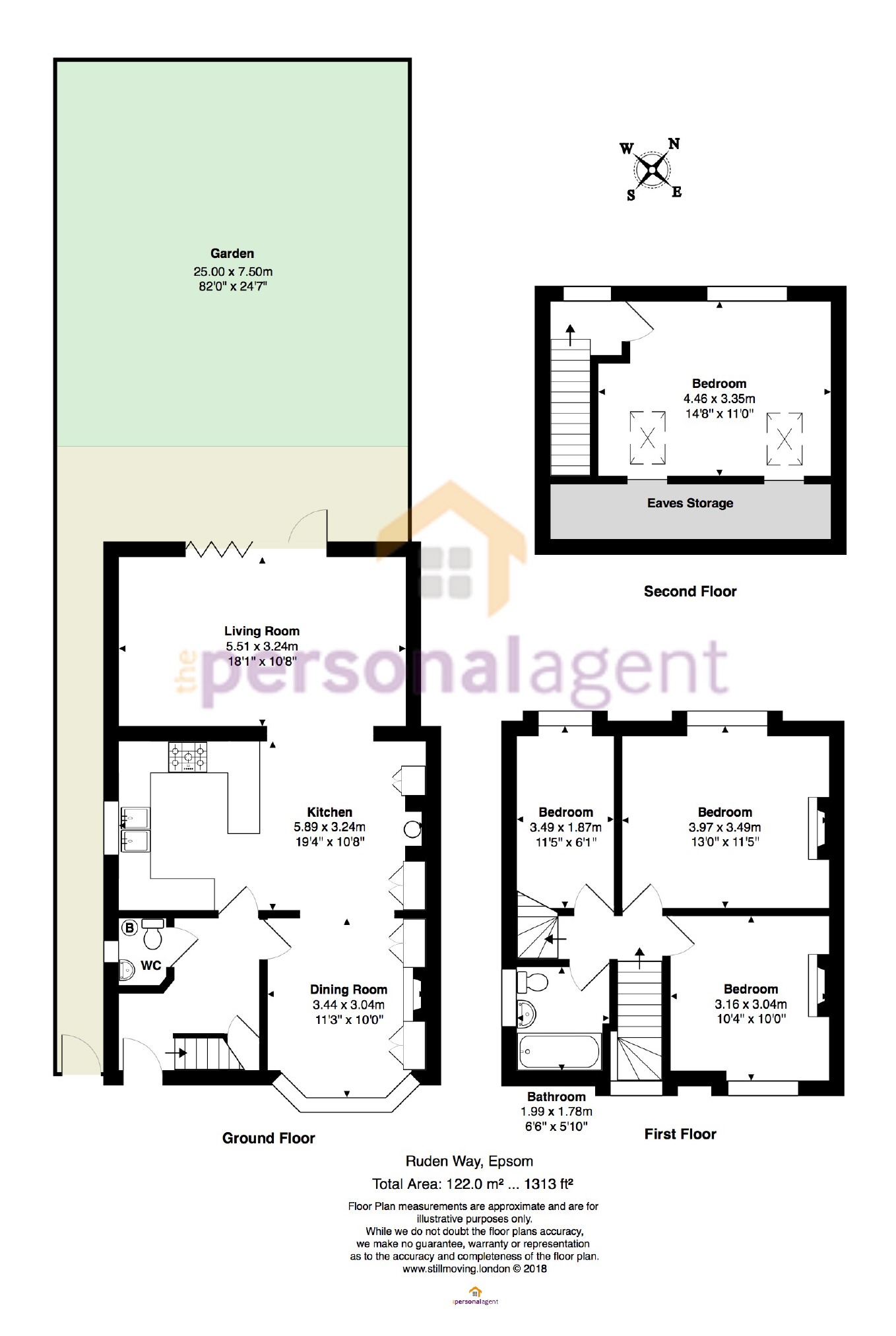 3 Bedrooms Semi-detached house for sale in Ruden Way, Epsom, Surrey KT17