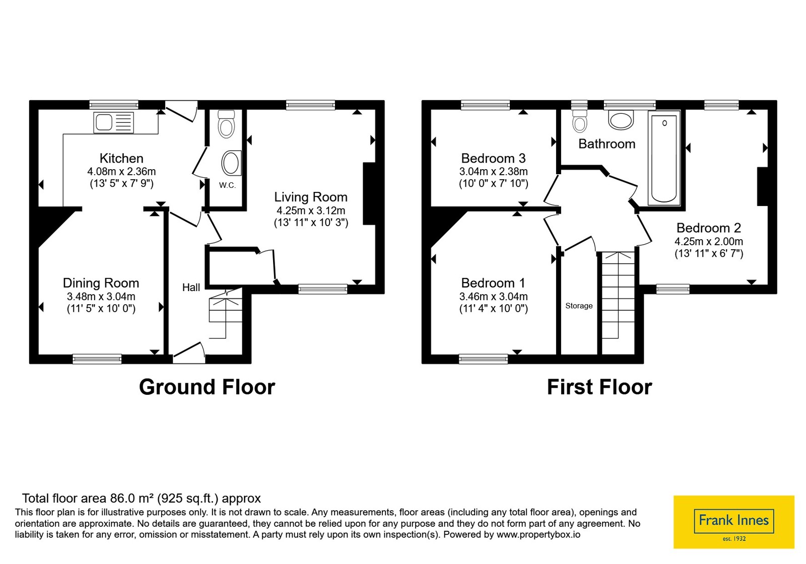 163, Vale Road, Nottingham floorplan