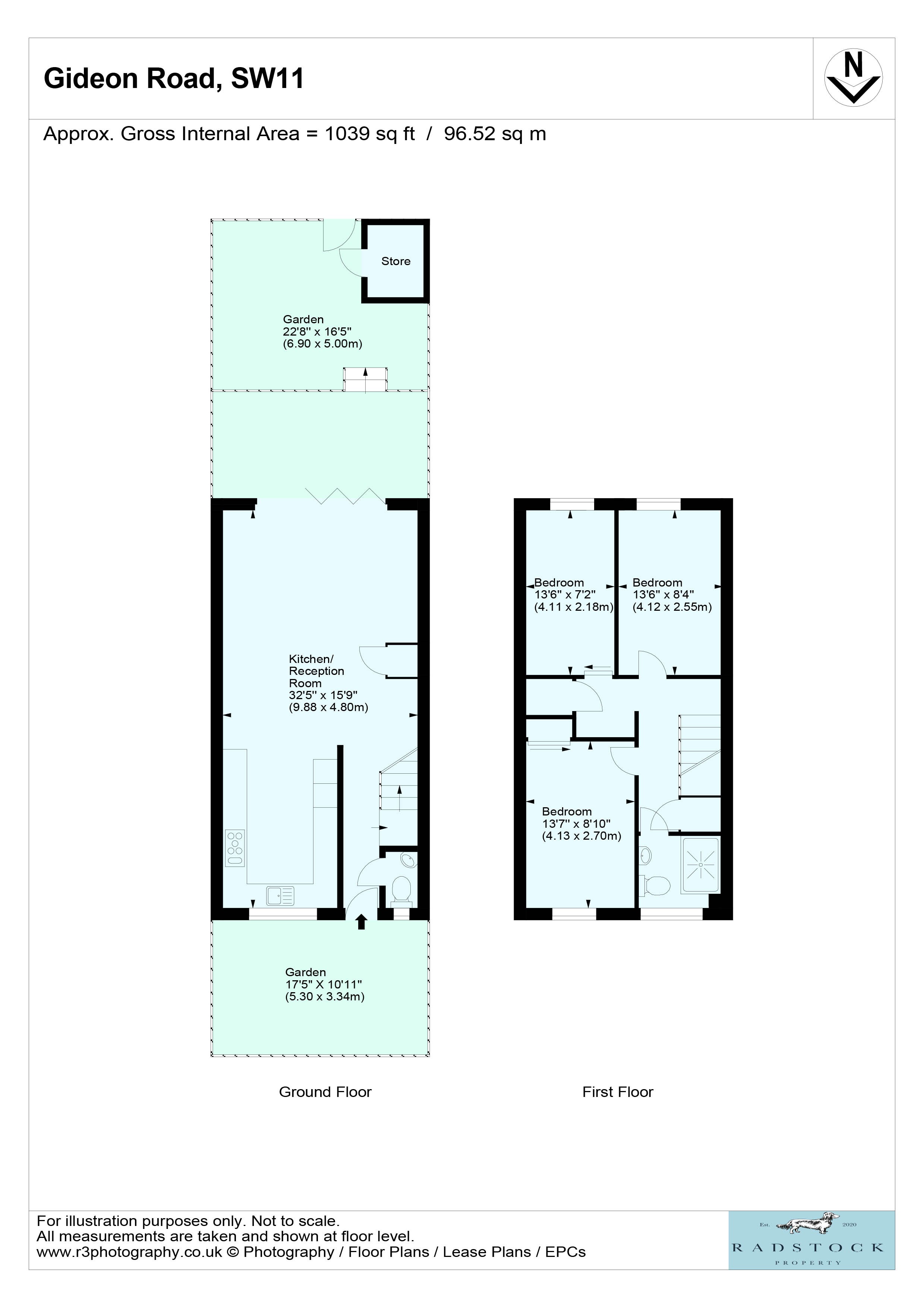 91, Gideon Road, London floorplan